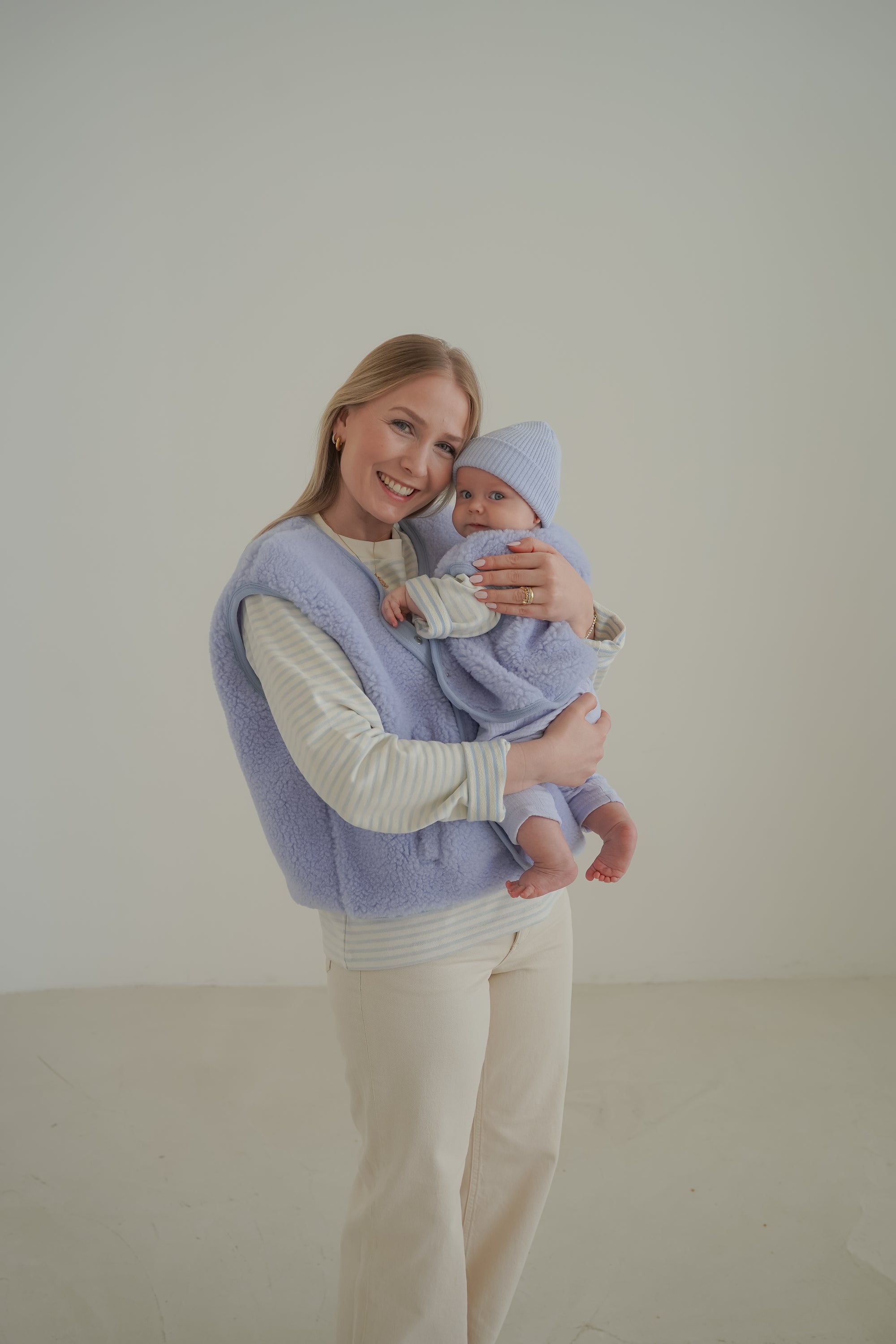 MERINO TEDDY VEST WOMEN GLAZE