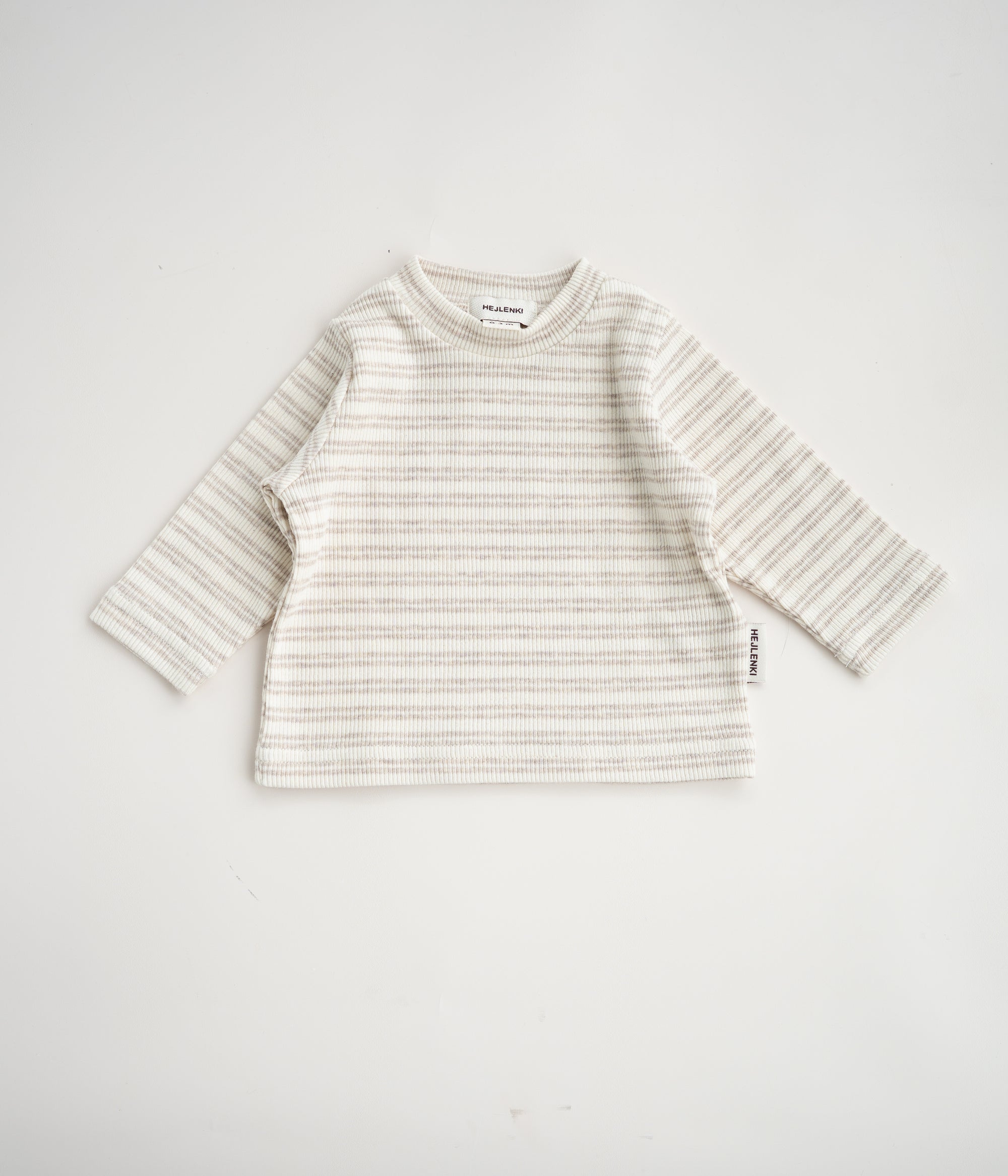 RIB LONGSLEEVE STRIPED BEIGE