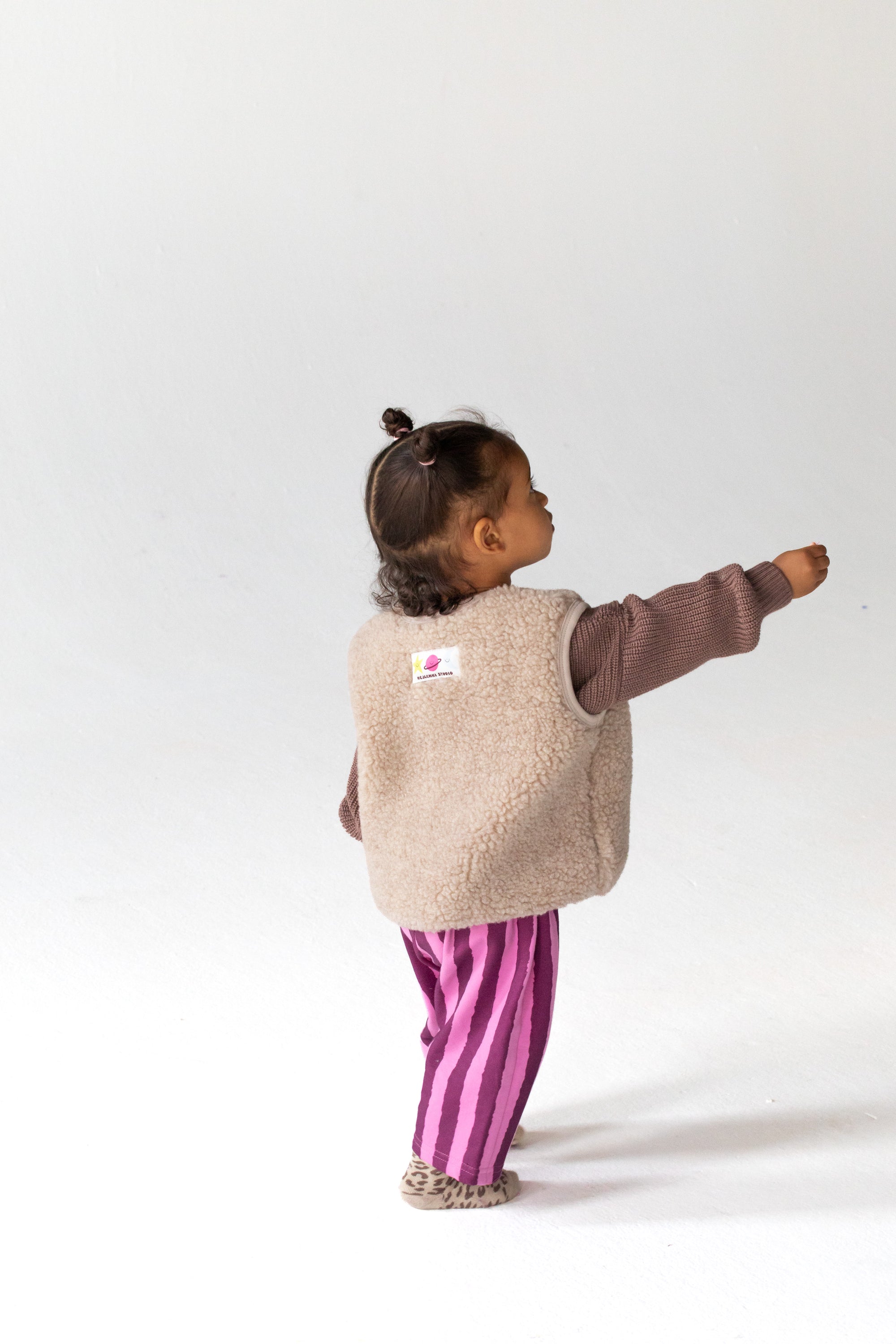 MERINO TEDDY VEST BEIGE