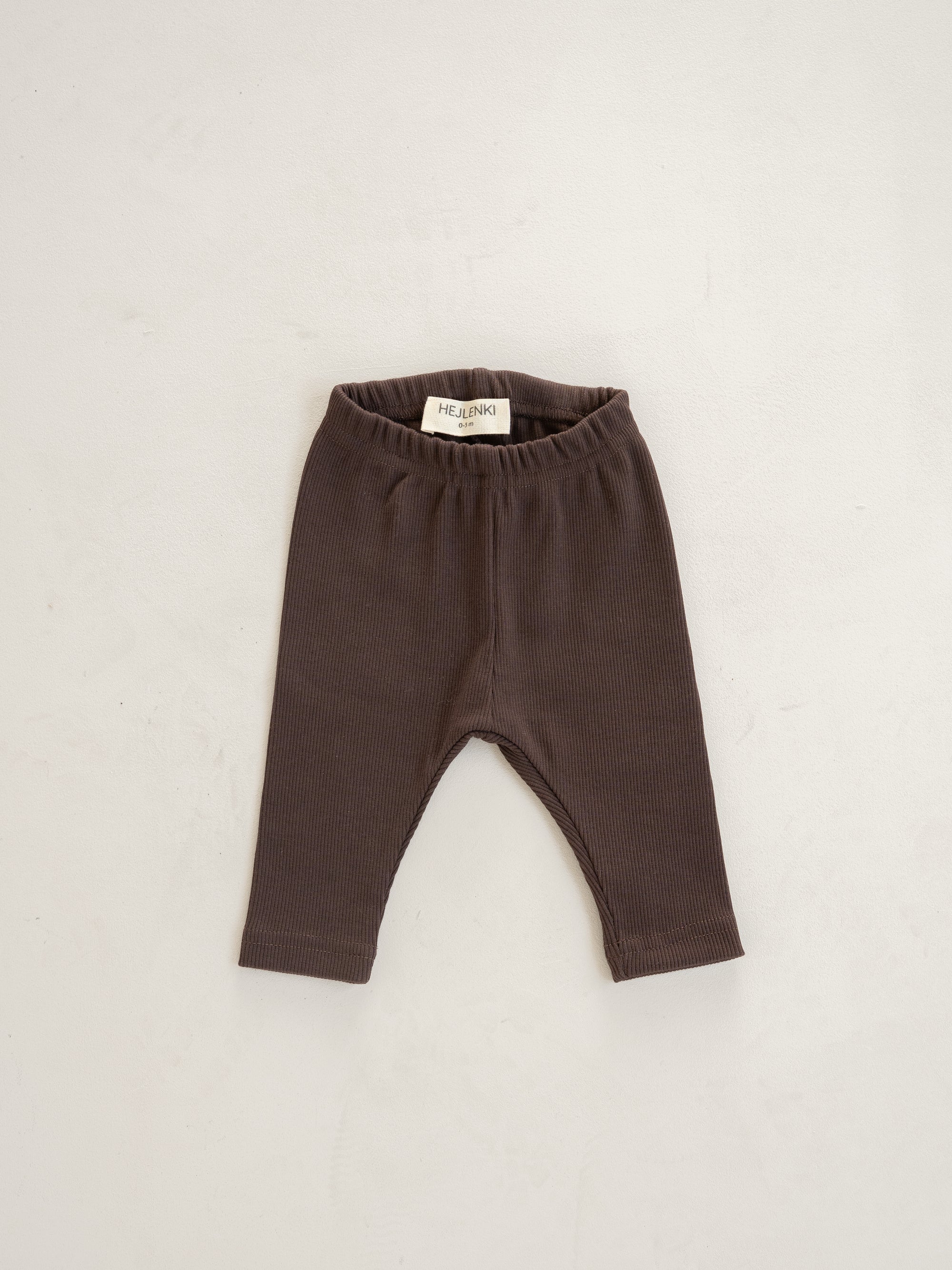 RIB LEGGINGS BROWN