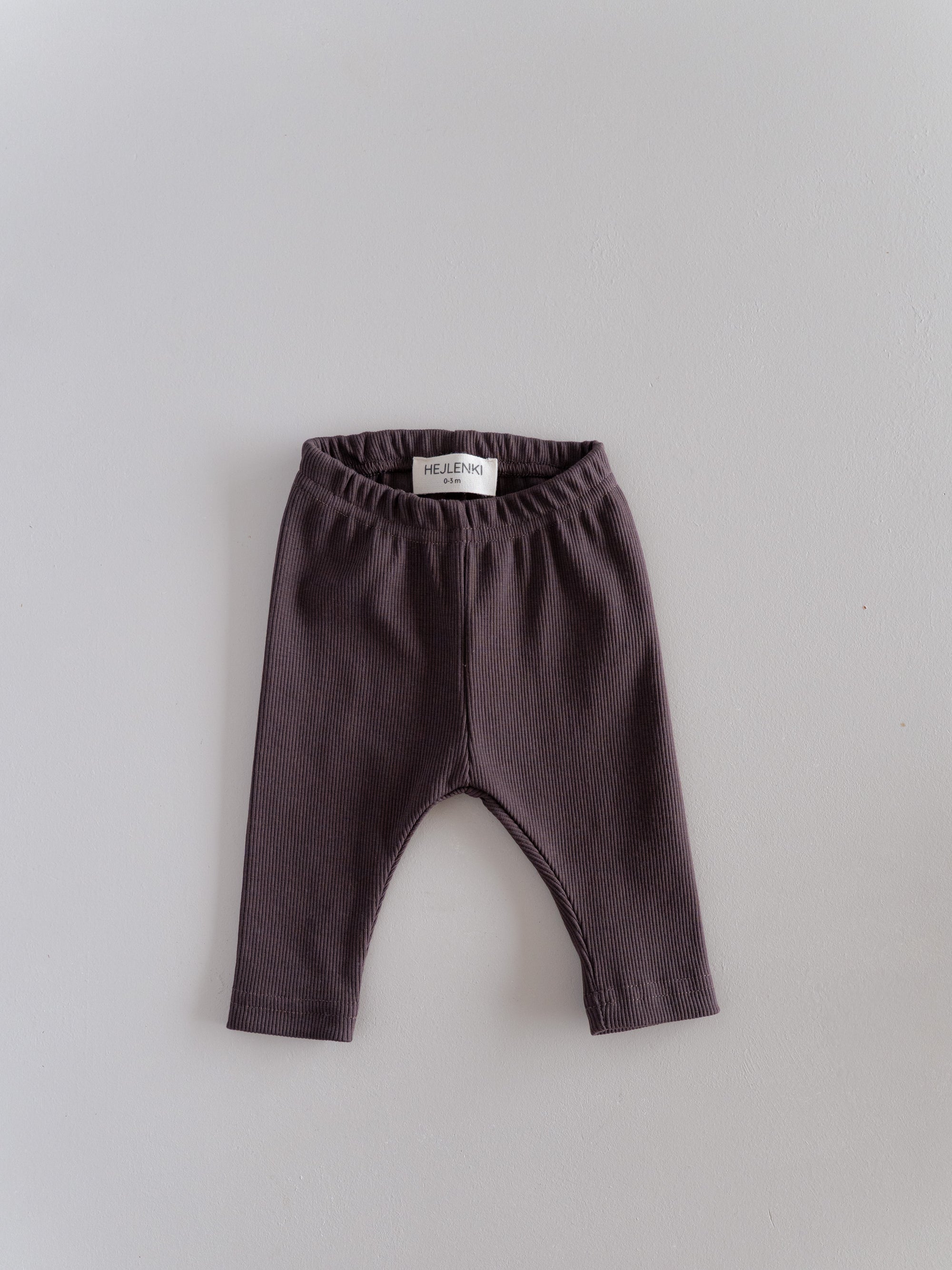 RIB LEGGINGS BROWN