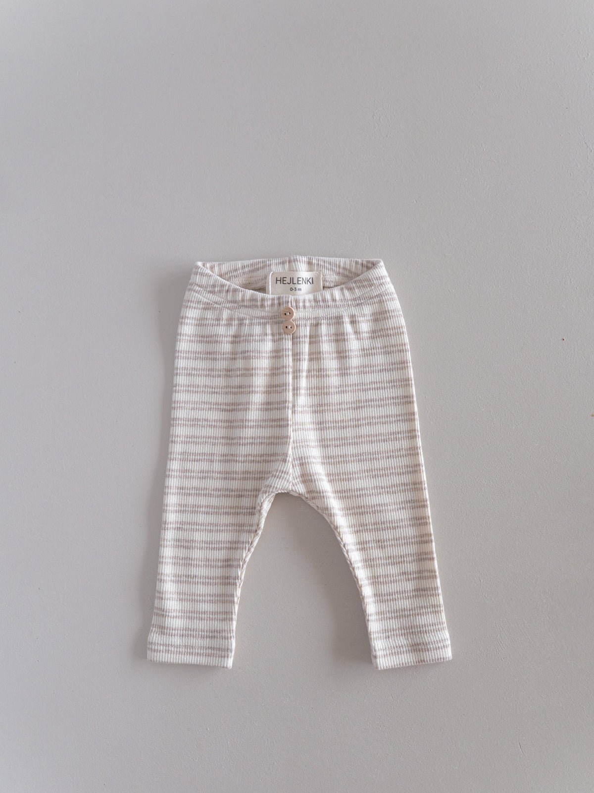 RIB LEGGINGS BEIGE STRIPED