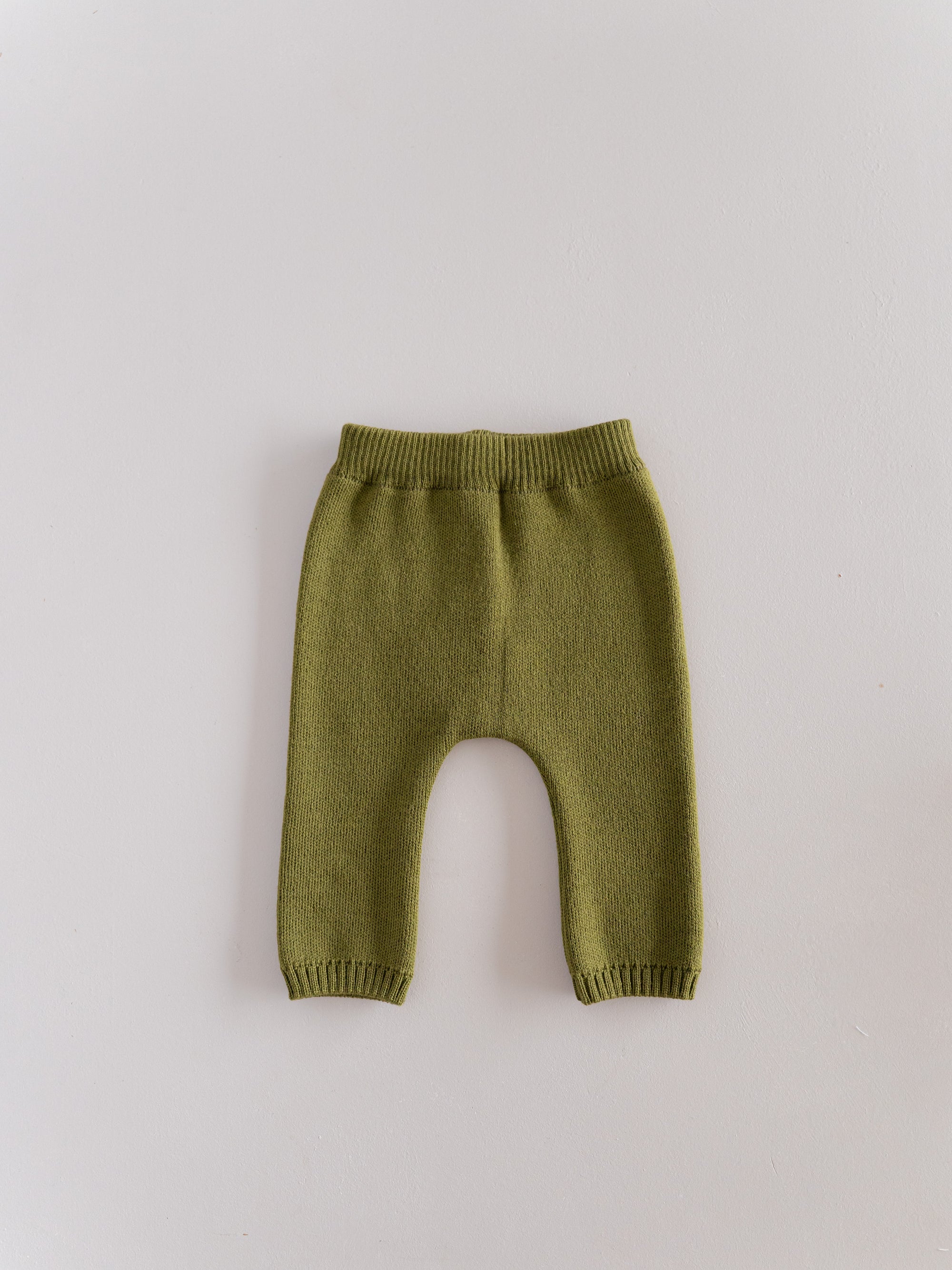 MERINO KNIT LEGGINGS OLIVE