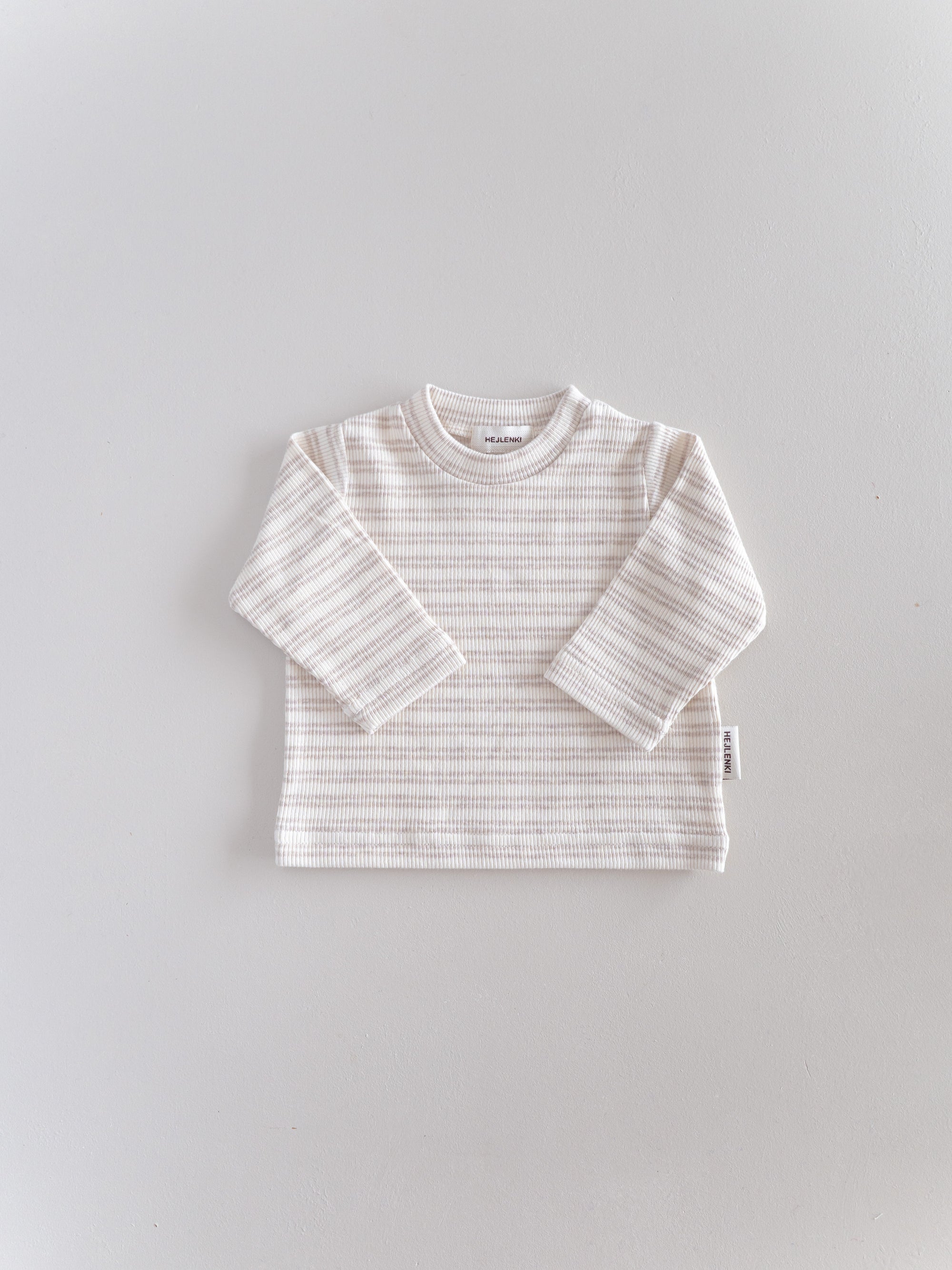 RIB LONGSLEEVE STRIPED BEIGE