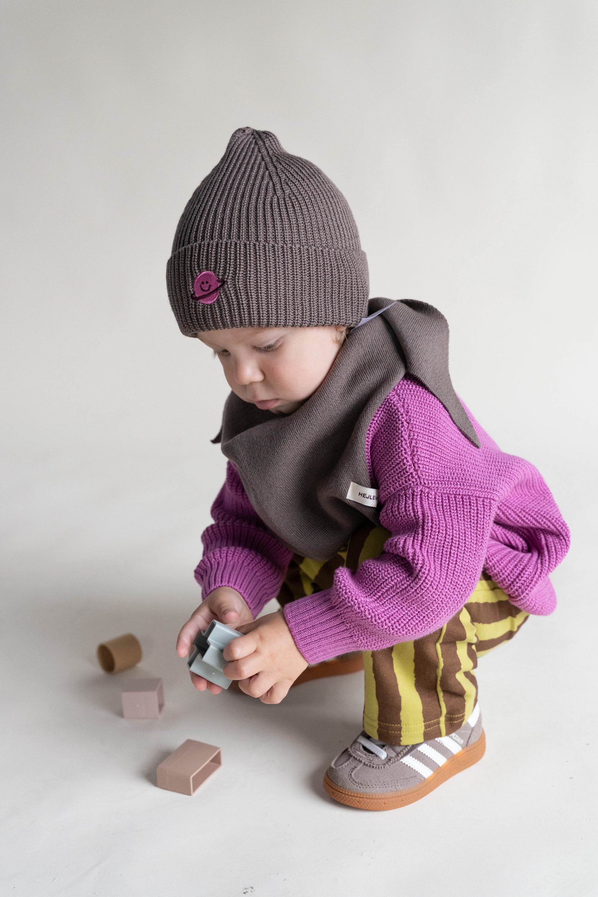 MERINO KNIT SCARF CHOCO