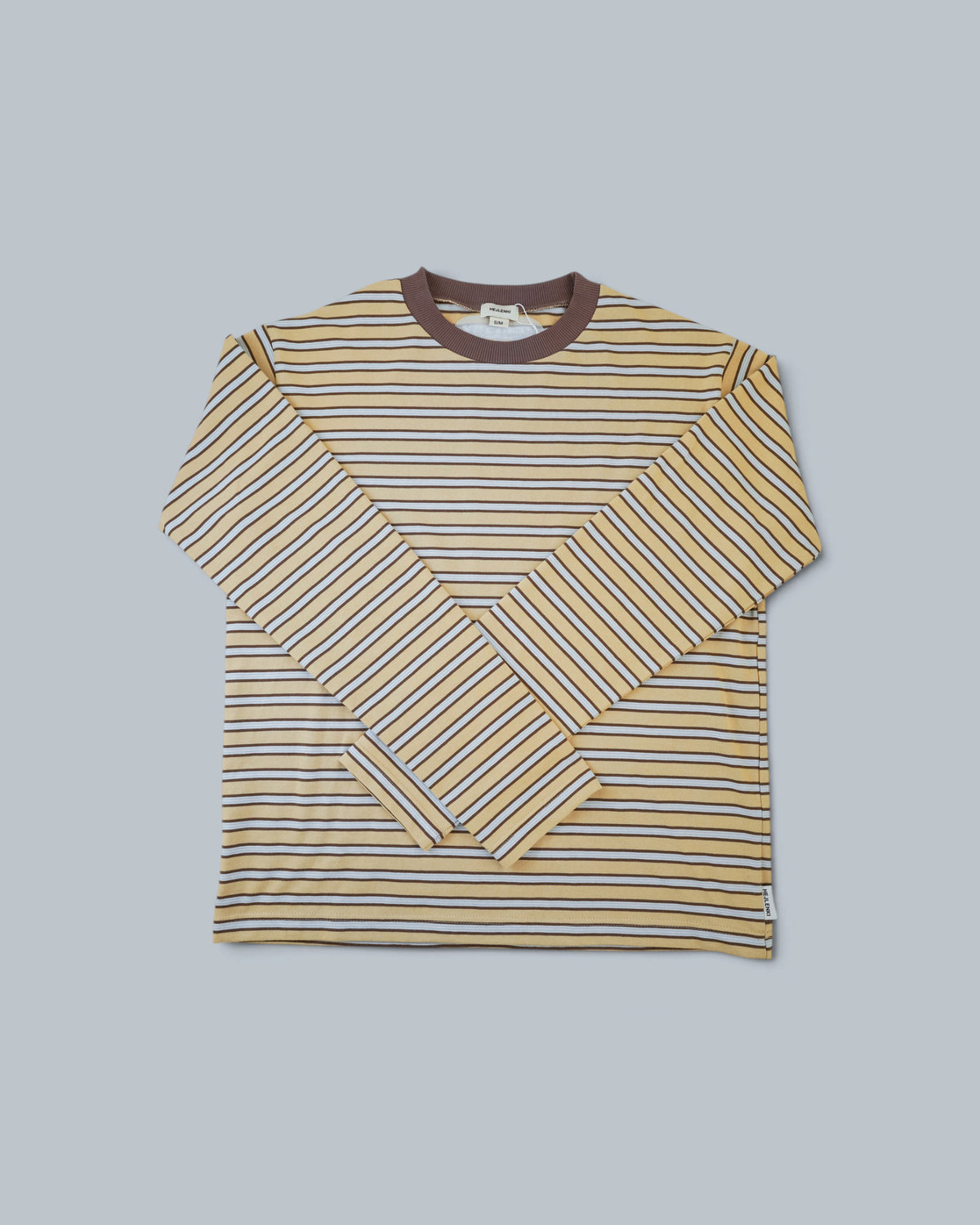 MEN OVERSIZE LONGSLEEVE STRIPED HONEY