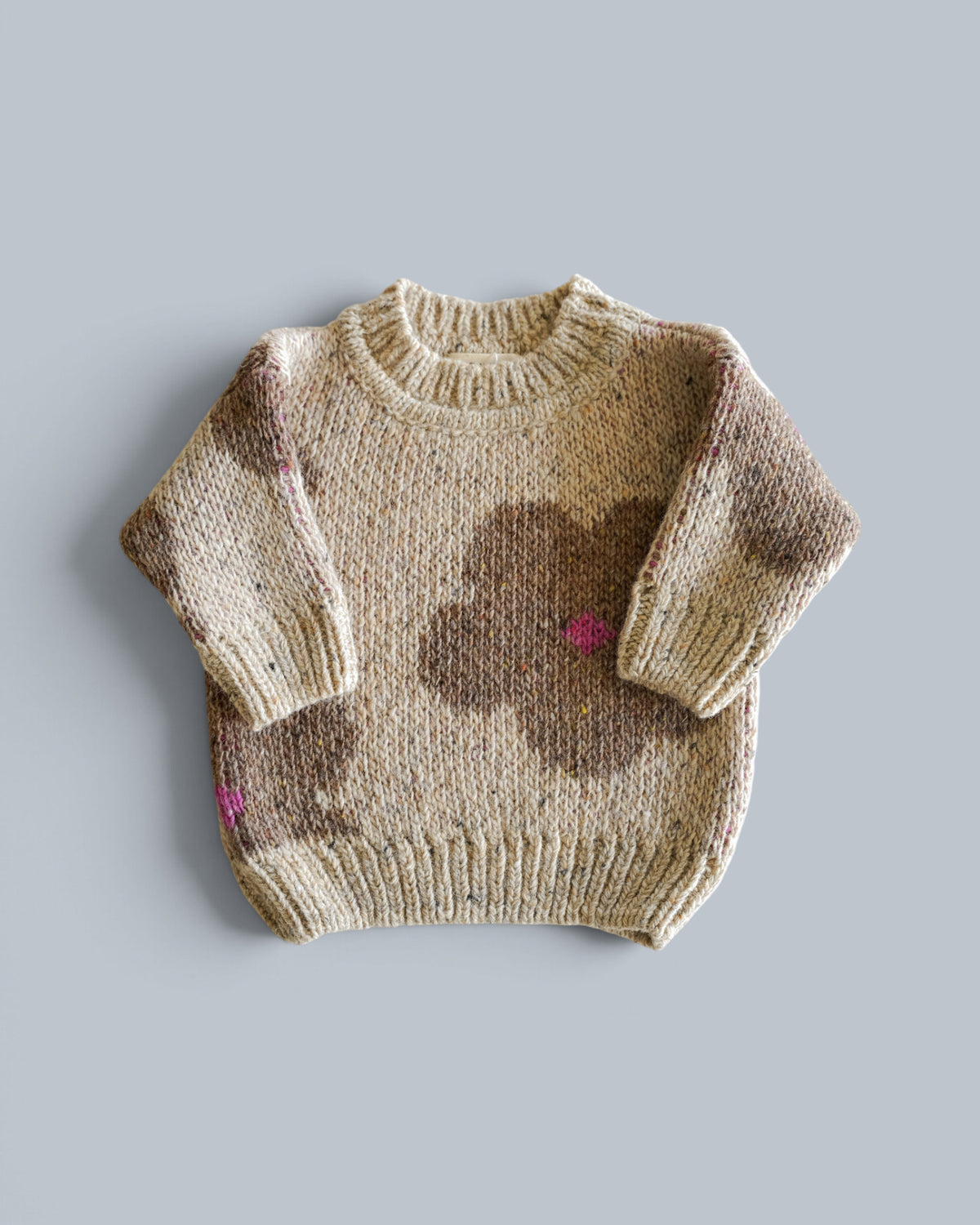 FLOWER WOOL KNIT PULLI