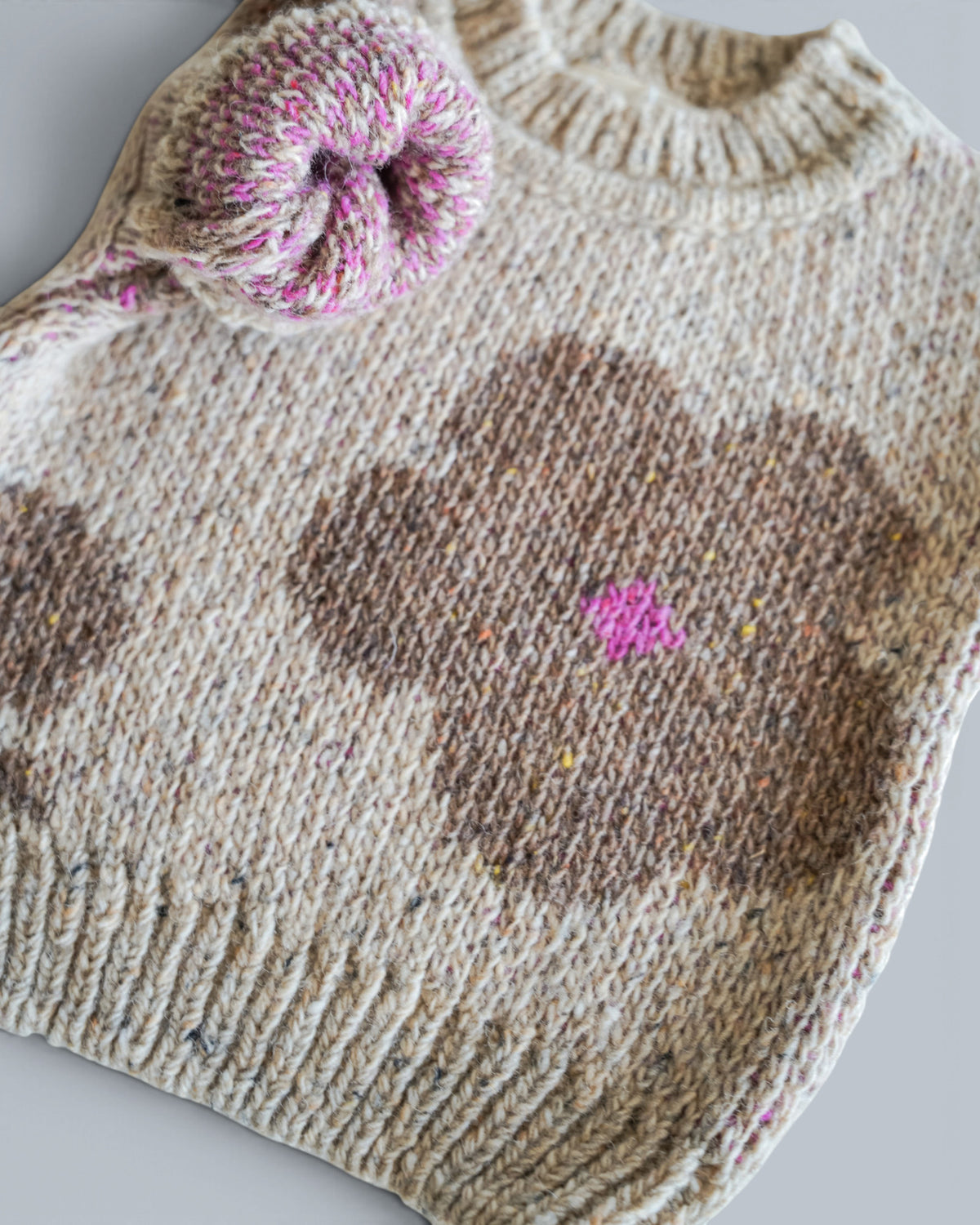 FLOWER WOOL KNIT PULLI