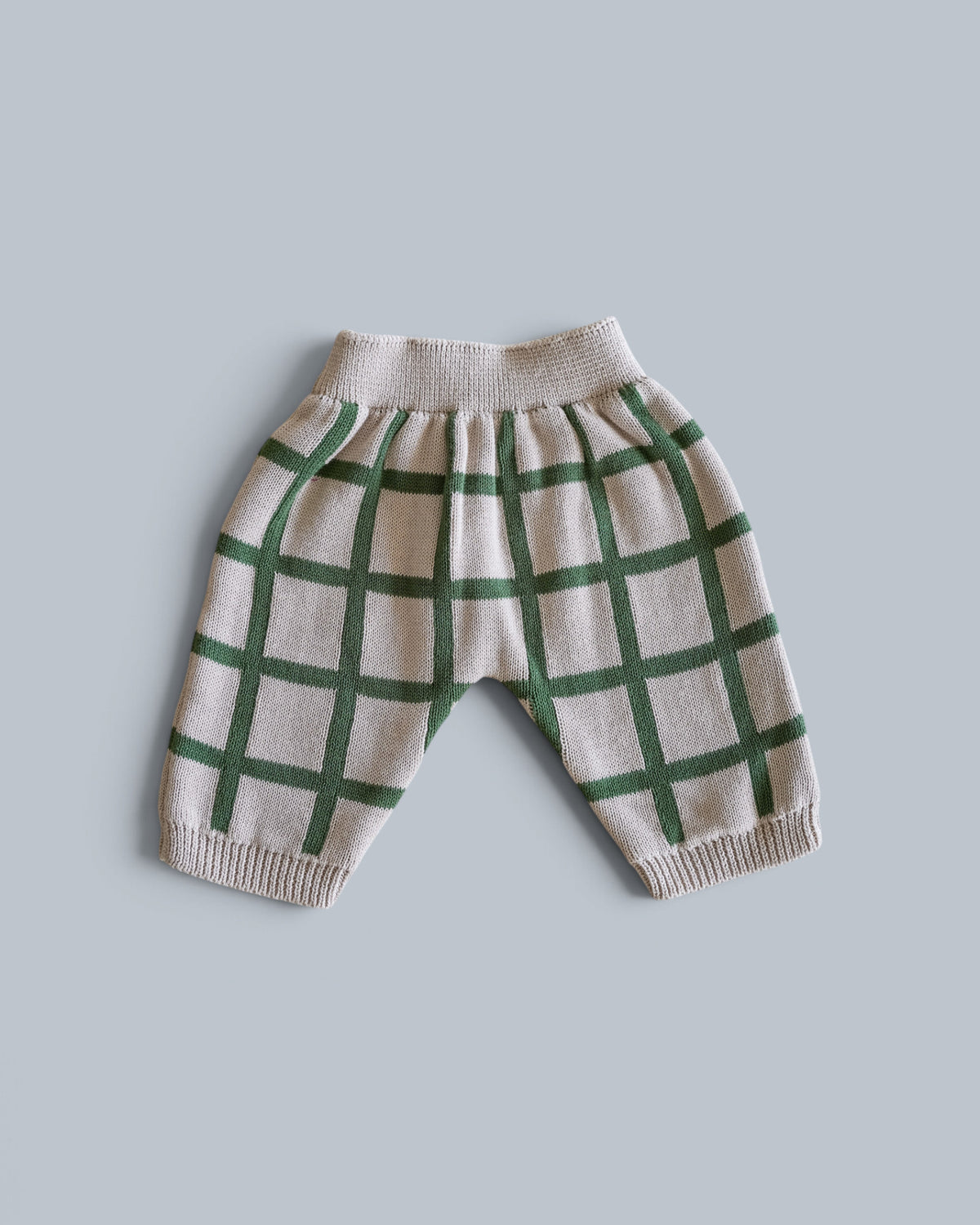 GINGHAM KNIT PANTS