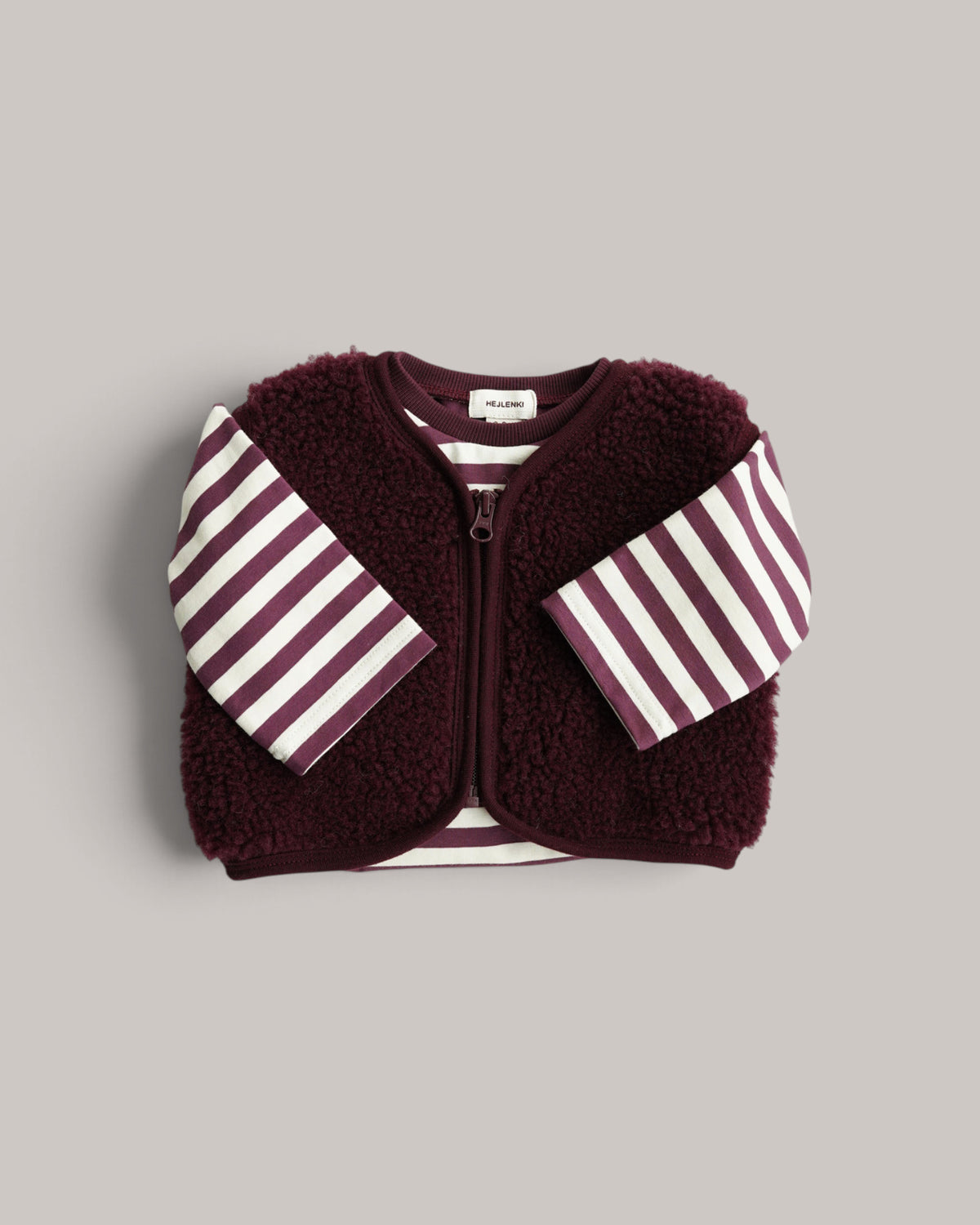 MERINO TEDDY VEST BORDO