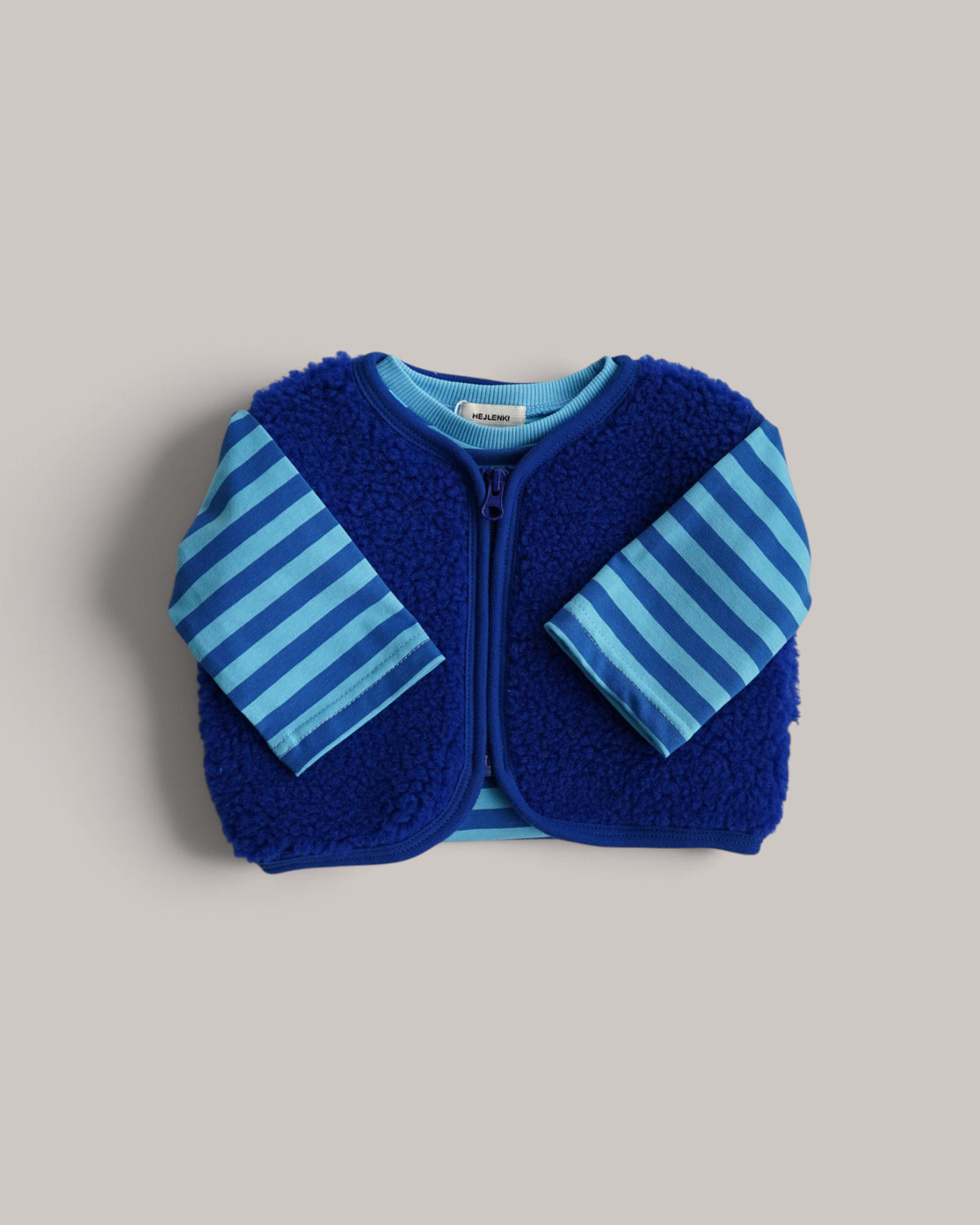 MERINO TEDDY VEST BLU