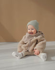 MERINO WOOL TEDDY JACKET BEIGE