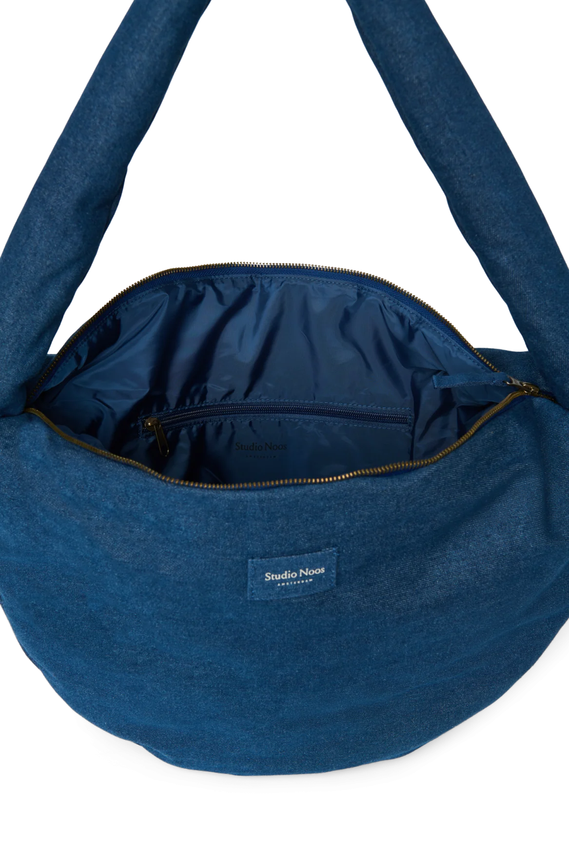 DARK BLUE DENIM CROSS BODY MOM BAG
