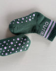 WARM ANTI-SLIP TENNIS SOCKS CUTIE GREEN