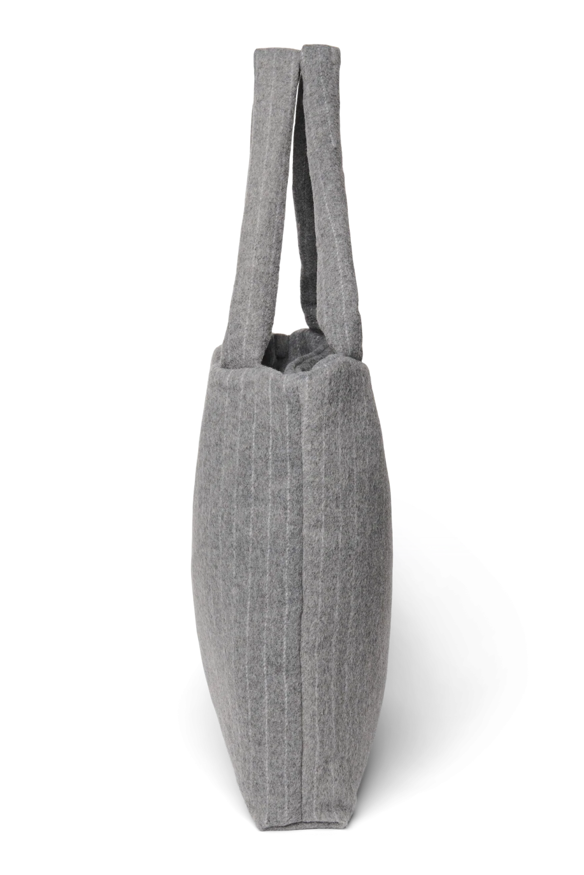 MOM BAG LIGHT GREY FLANNEL CHALKSTRIPE