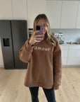 AMOUR MOM SWEATER BROWN