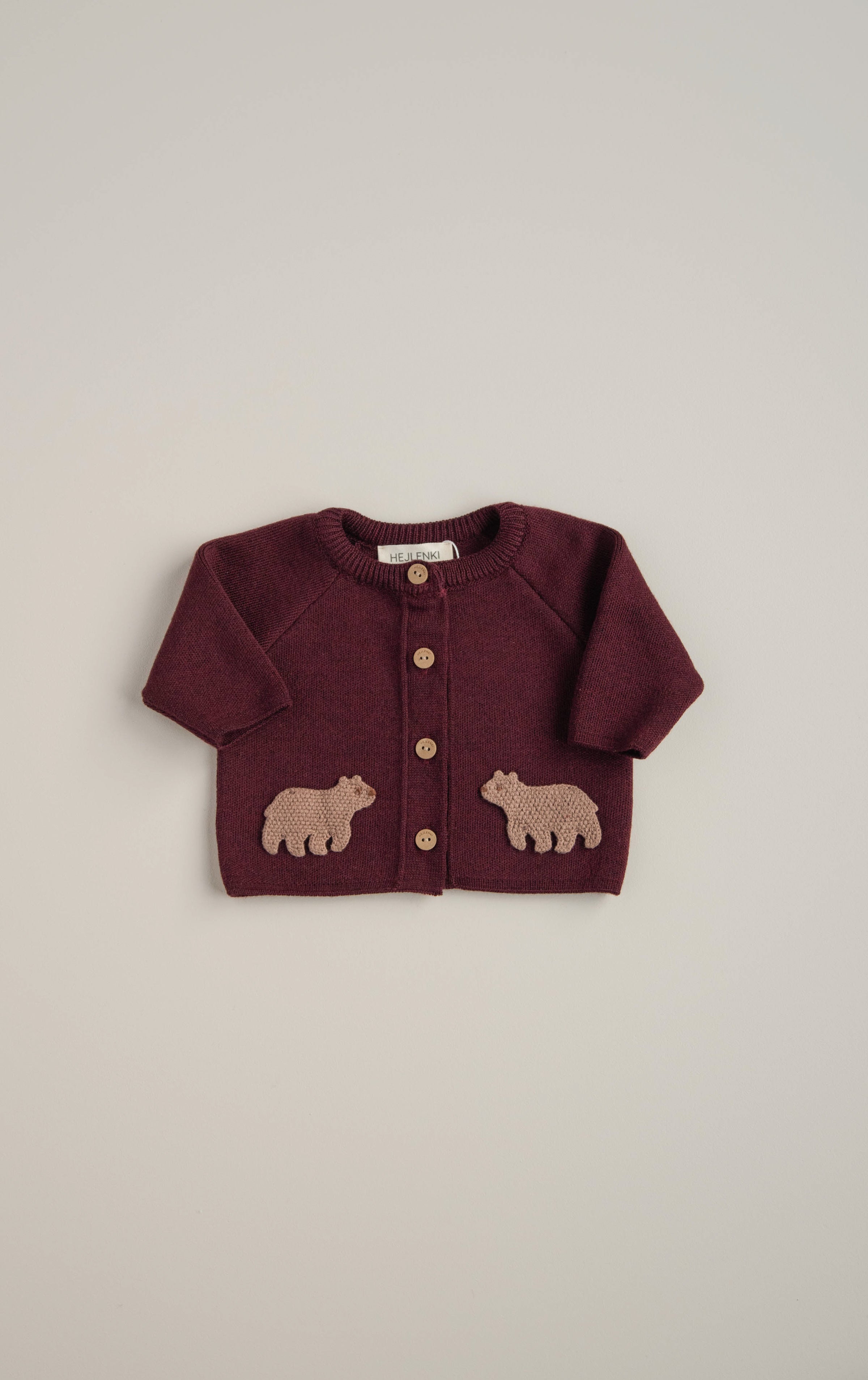 BEAR MERINO WOOL CARDIGAN