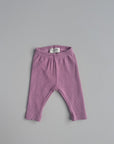 ORGANIC RIB LEGGINGS ROSE