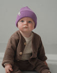 ORGANIC COTTON FLEECE JACKET BROWN