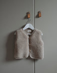 MERINO TEDDY VEST BEIGE