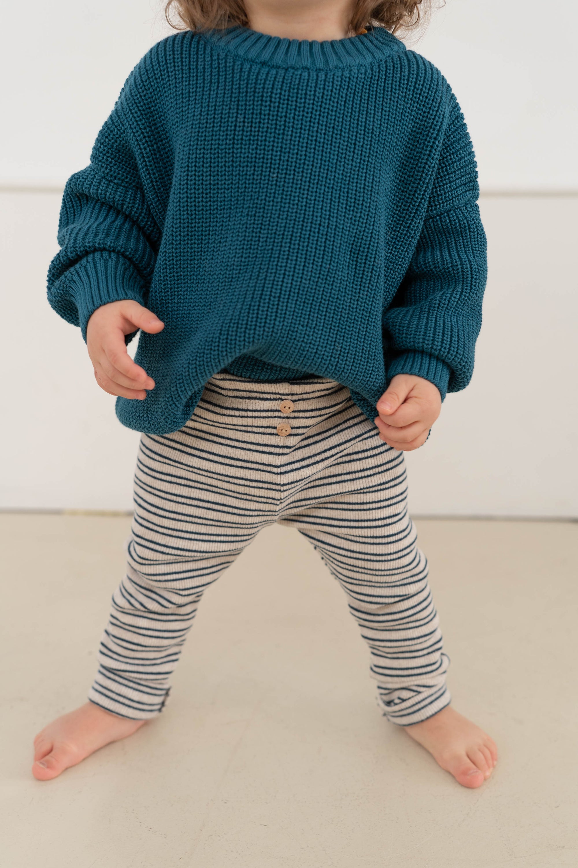 CHUNKY KNIT PULLI BERRY TEAL