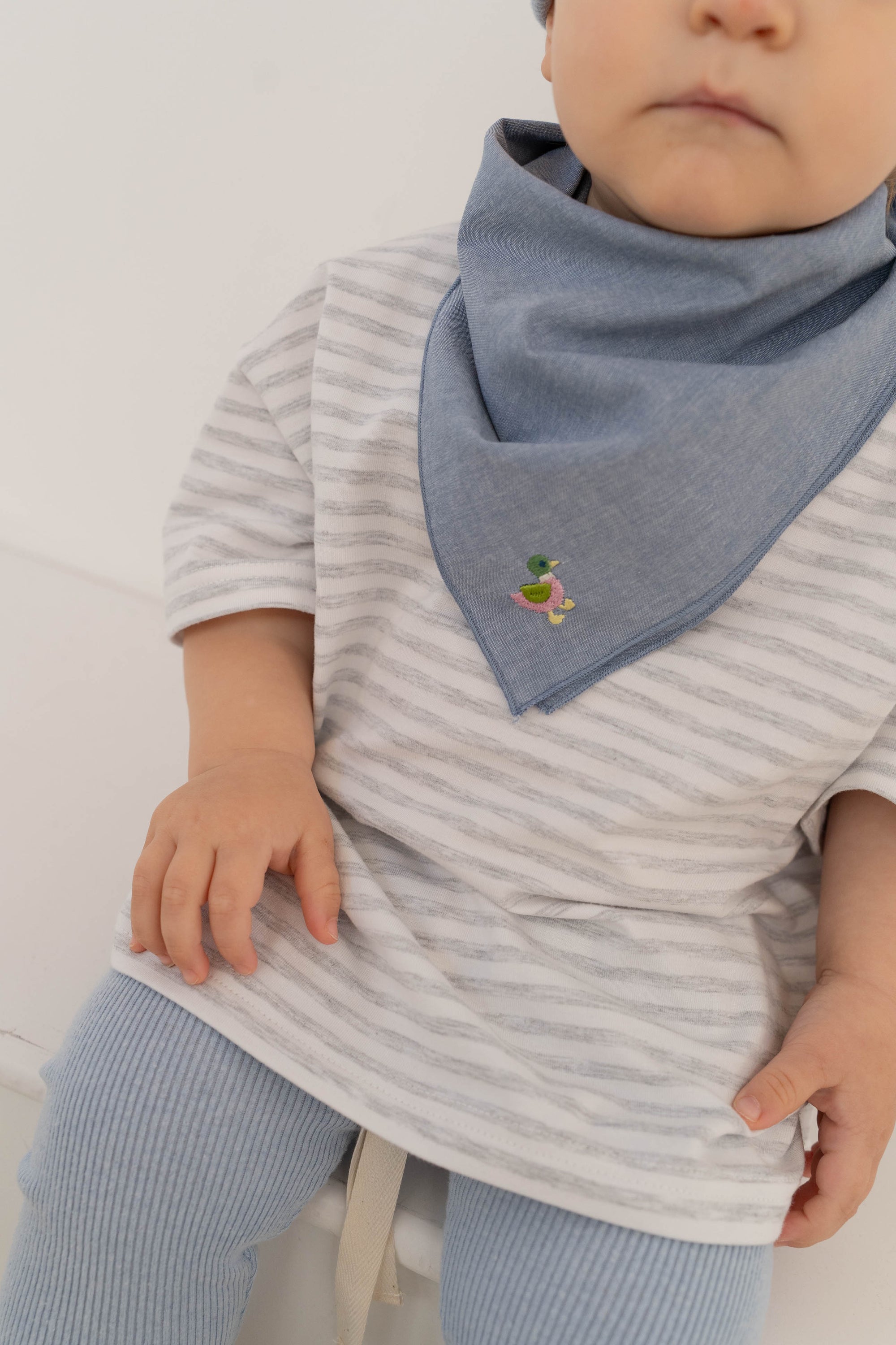 CUTIE OVERSIZE T-SHIRT STRIPED GREY