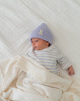 KNIT BEANIE LAVENDER CREAM