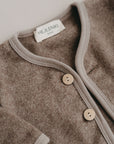 ORGANIC COTTON FLEECE JACKET BROWN