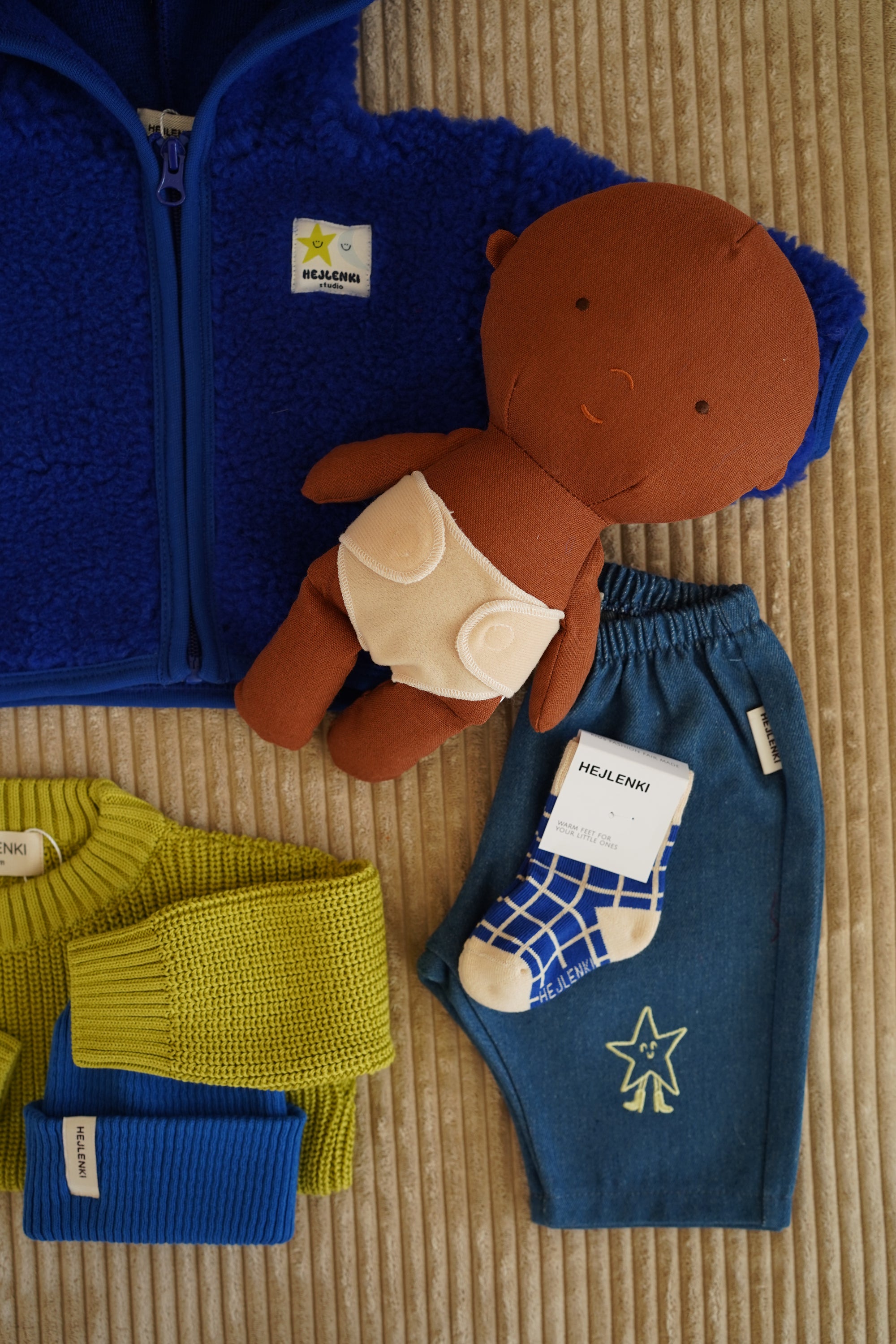 MERINO WOOL TEDDY JACKET BLU