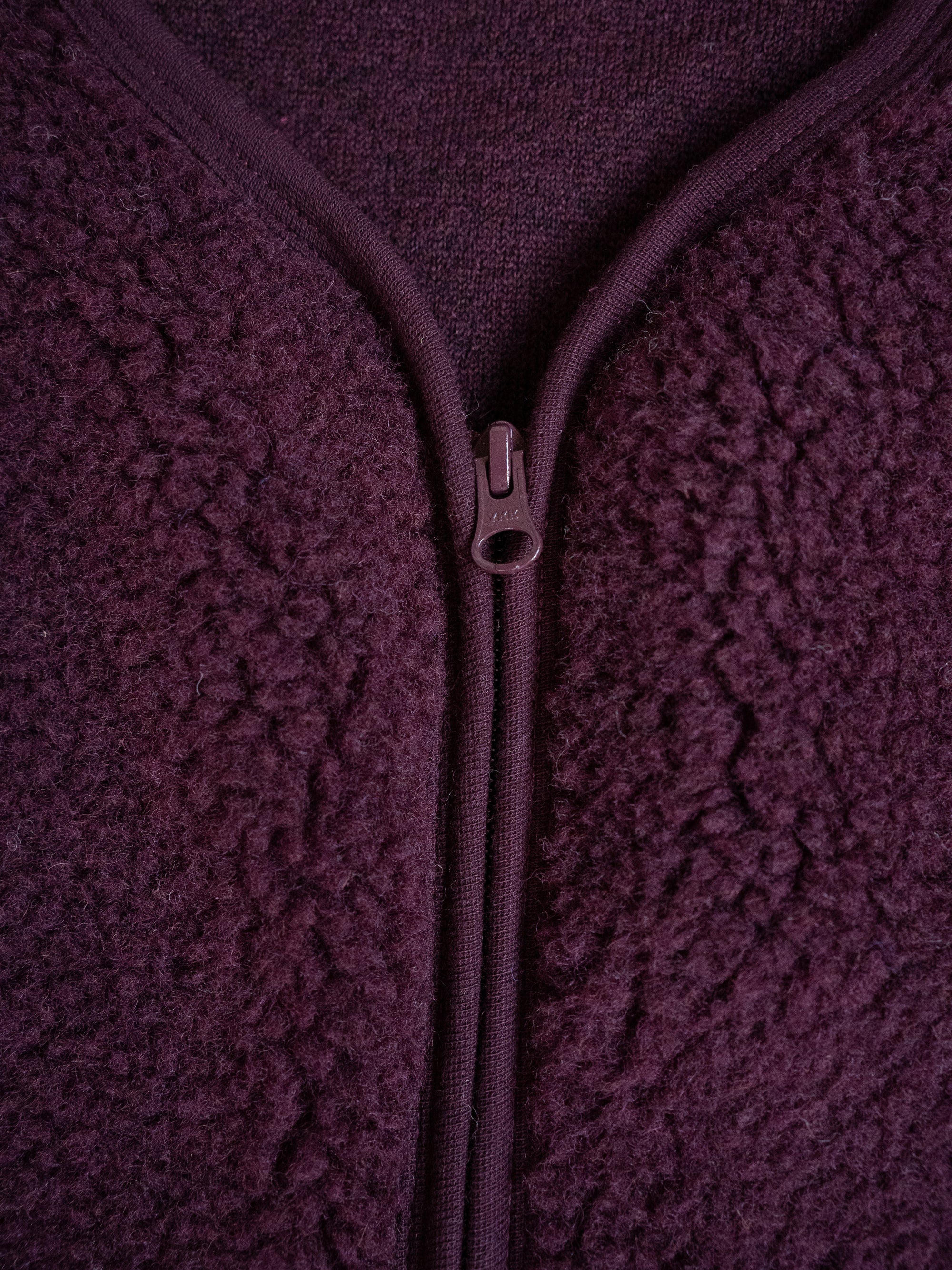 MERINO TEDDY VEST WOMEN BORDO