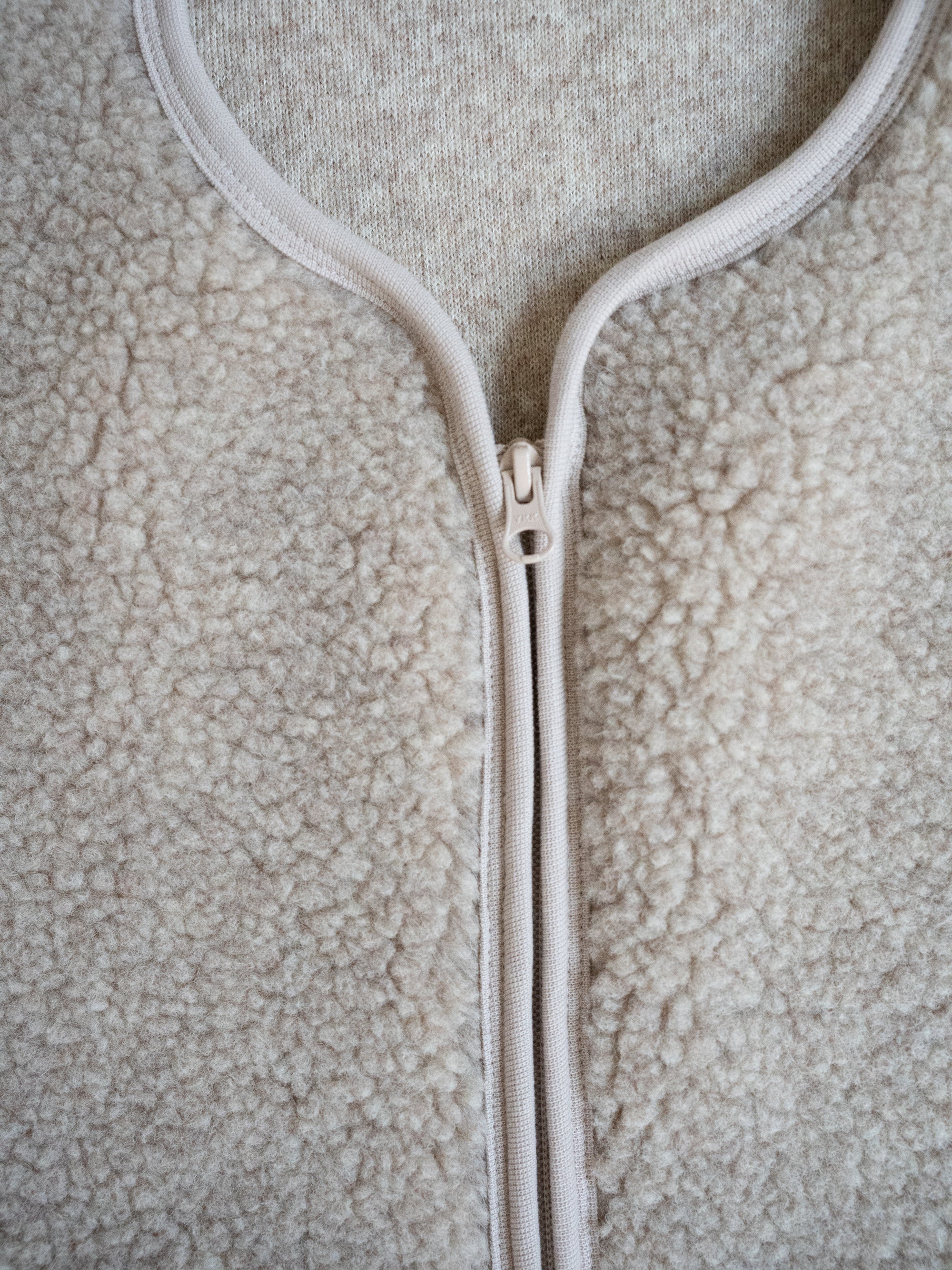 MERINO TEDDY VEST WOMEN BEIGE