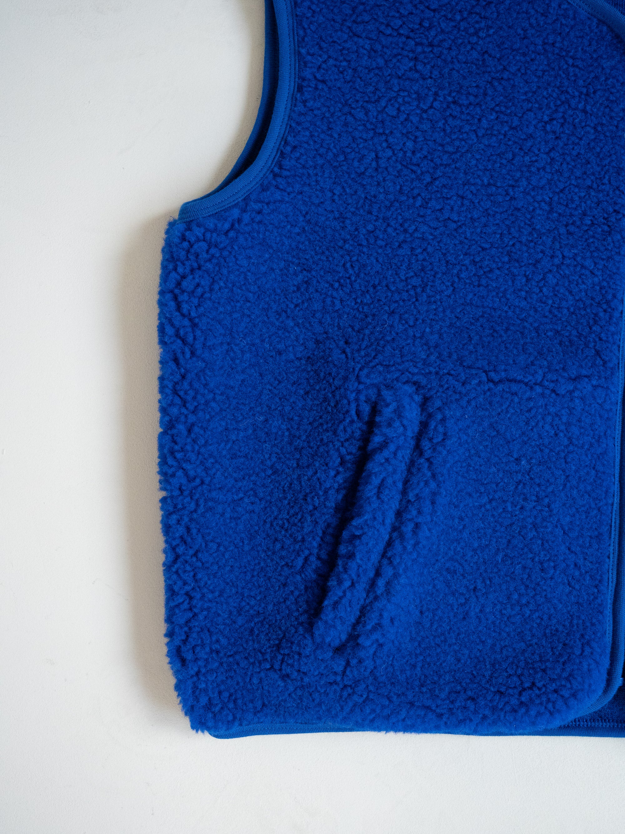 MERINO TEDDY VEST WOMEN BLU
