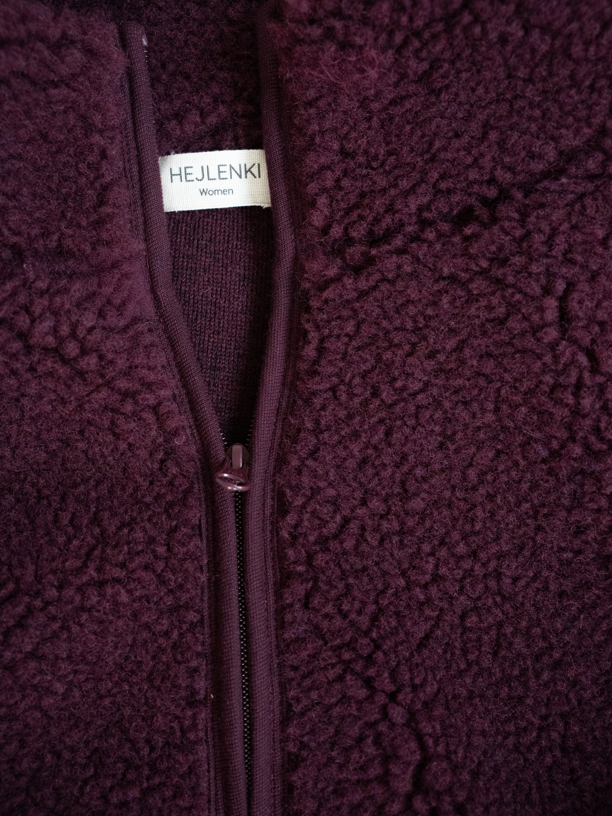 MERINO TEDDY WOMEN JACKET BORDO