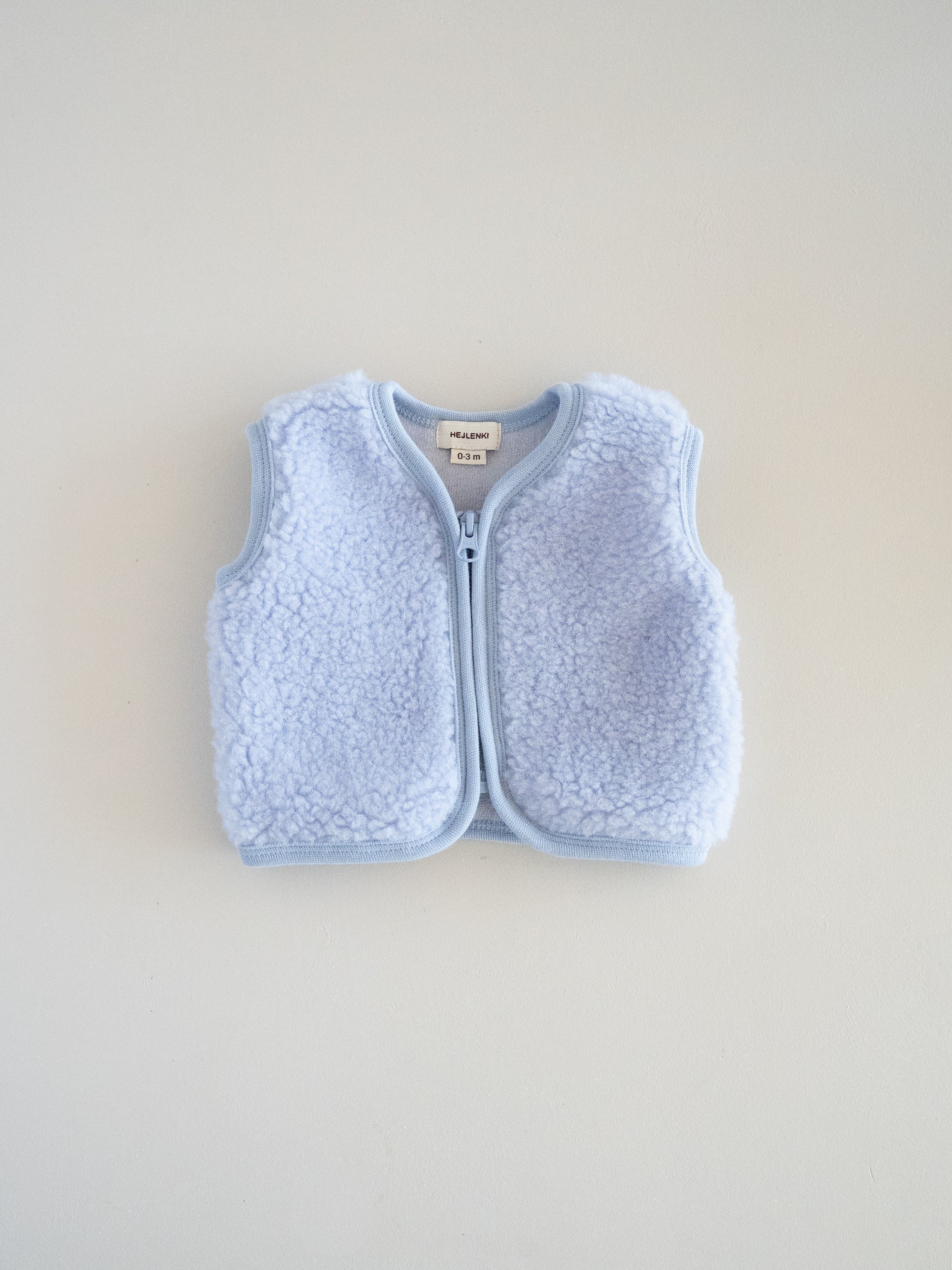MERINO TEDDY VEST BABYBLUE