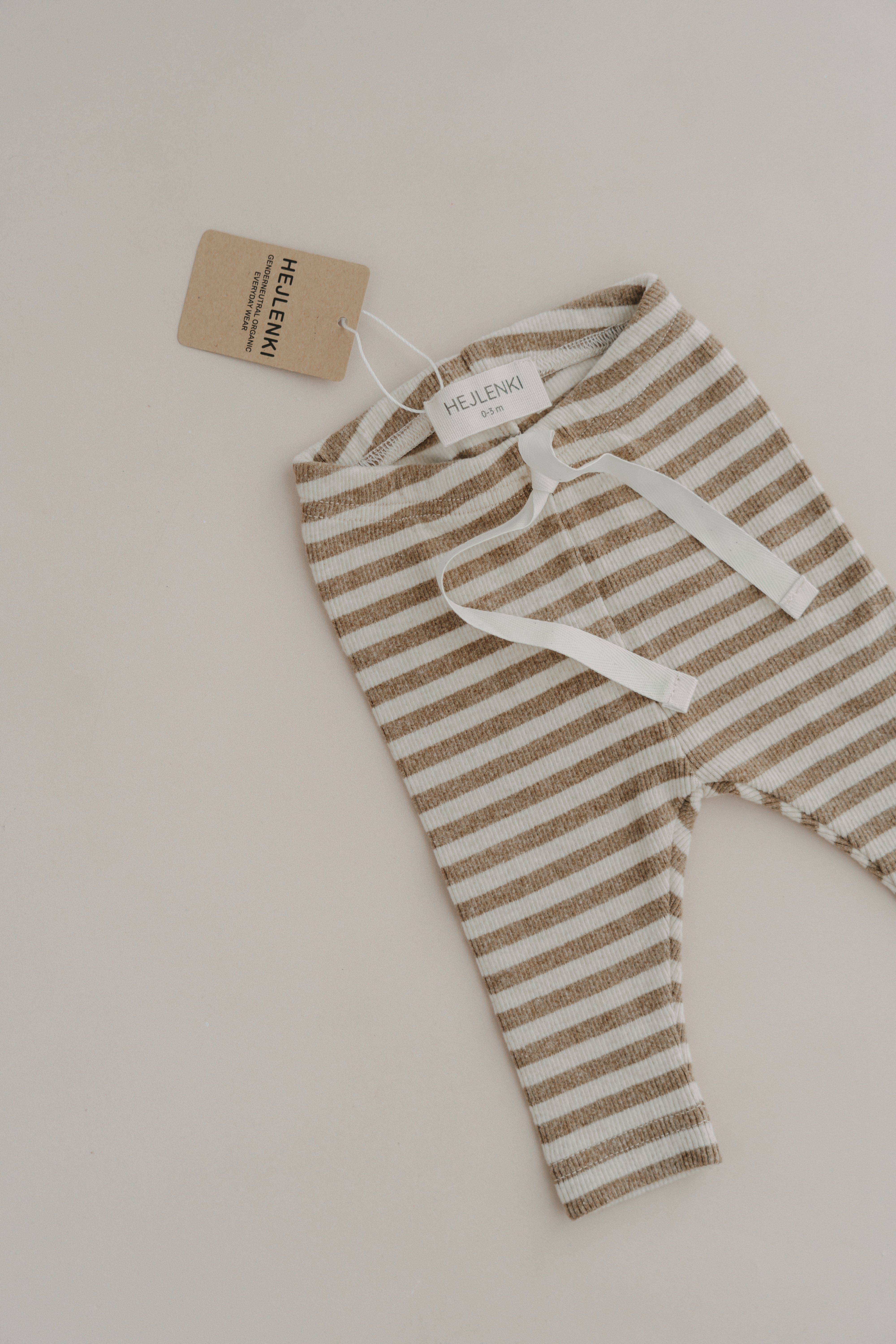 RIB LEGGINGS STRIPED HAZEL