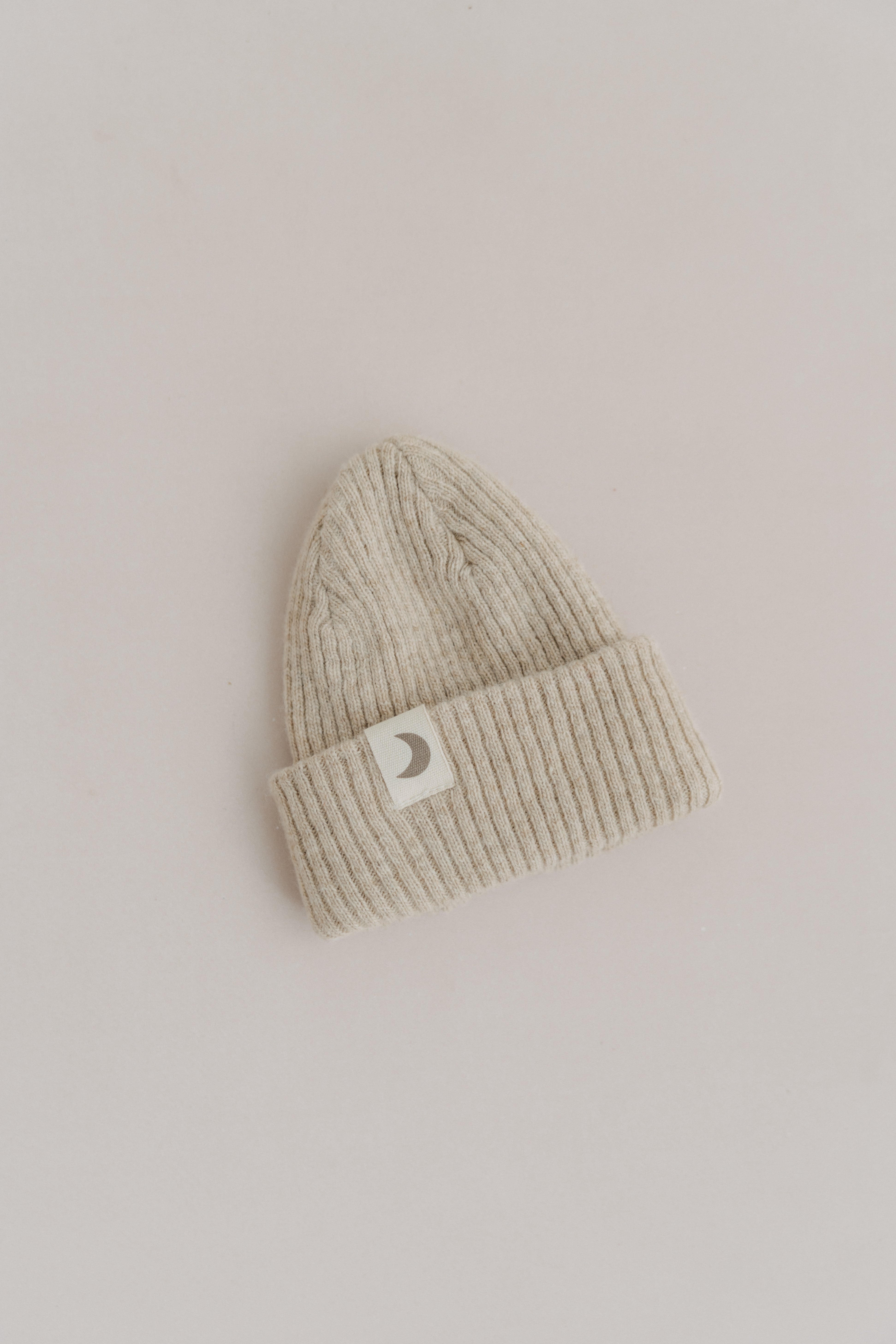 WOOL KNIT BEANIE TRUFFLE (cashmere blend)