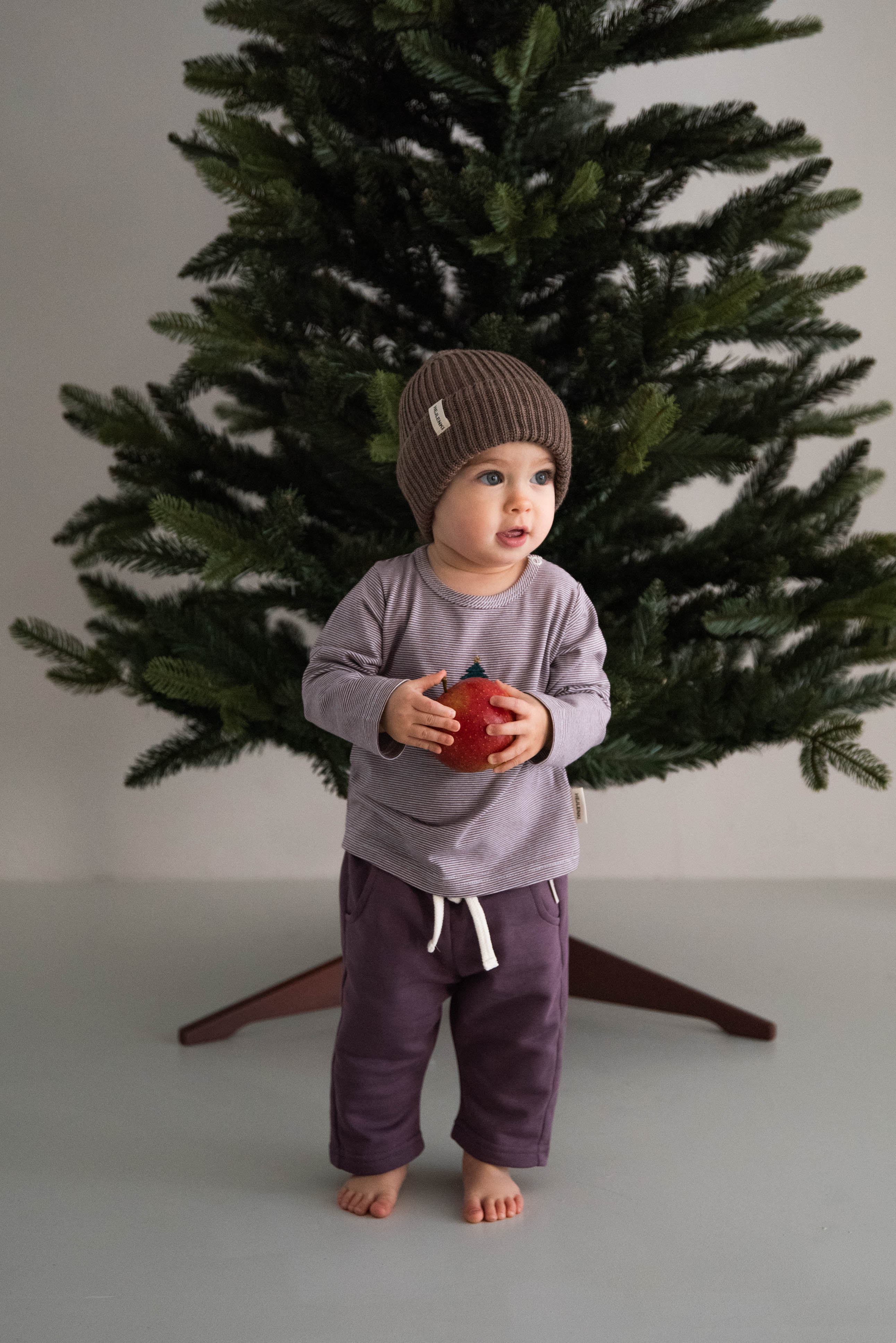 WARM SWEAT PANTS PLUM