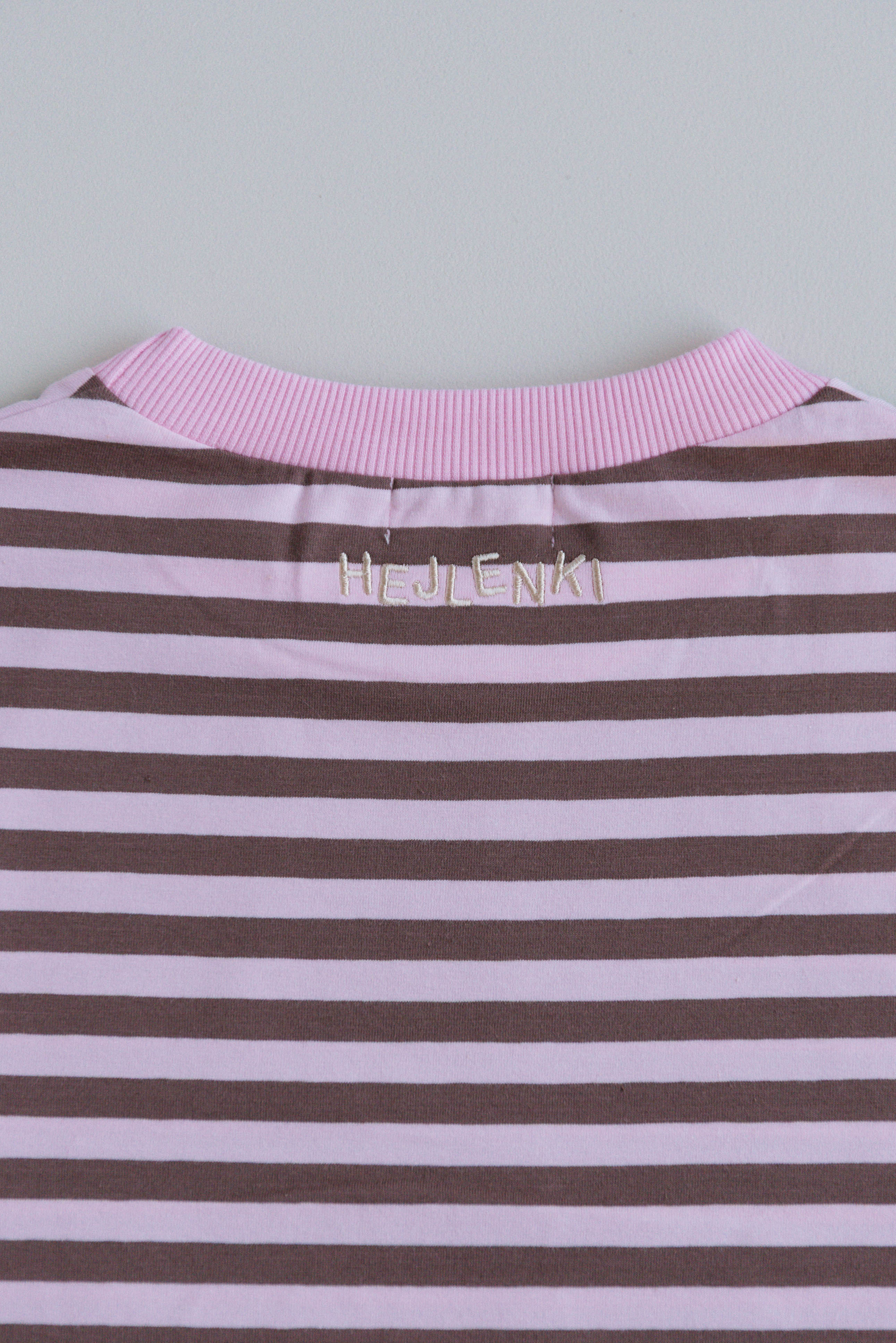 MOM LONGSLEEVE STRIPED BLUSH/BROWN