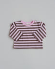 LONGSLEEVE STRIPED BLUSH/BROWN