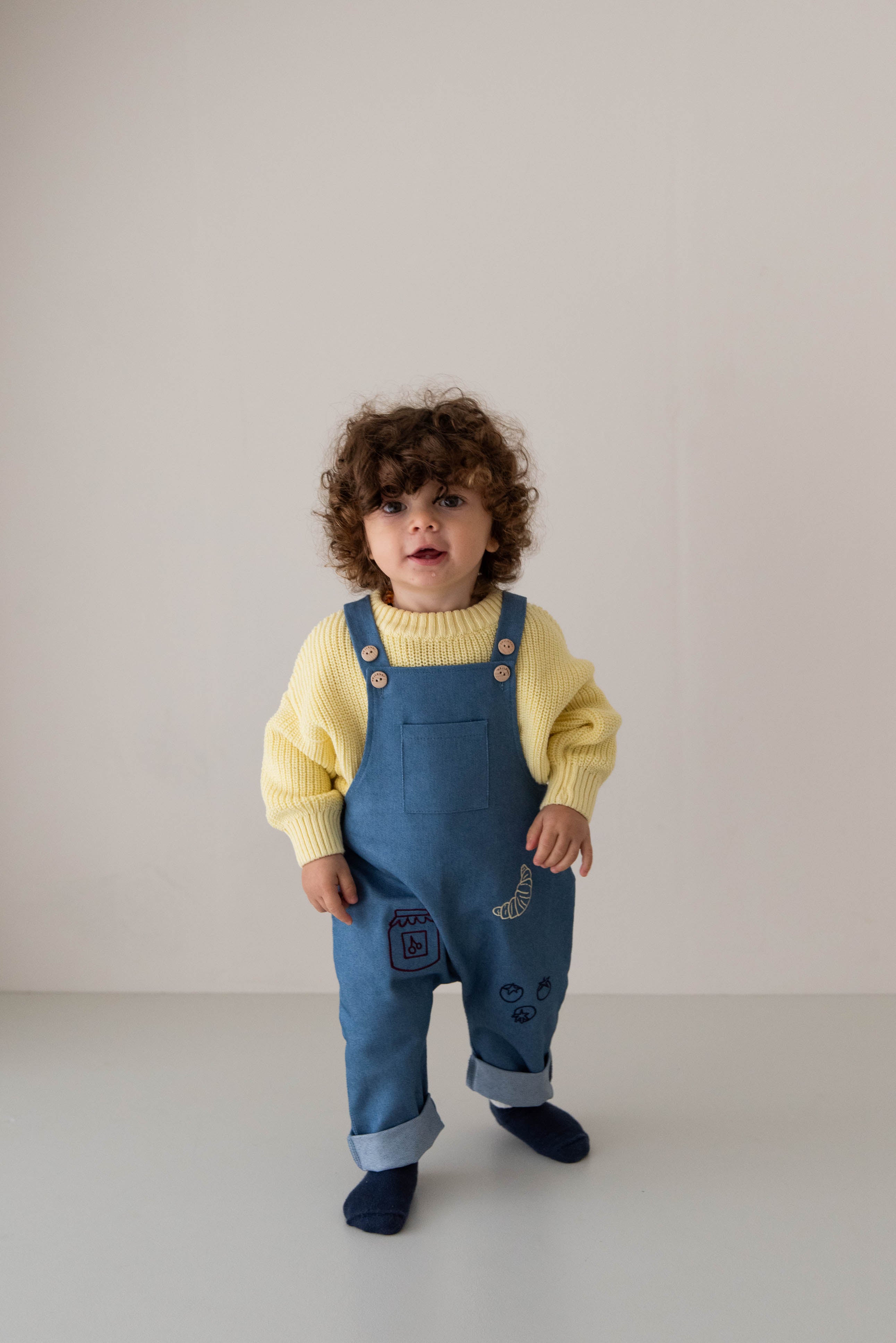 DENIM DUNGAREE CROISSANT + MARMELADE