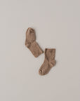 ORGANIC COTTON SOCKS BROWN MELANGE