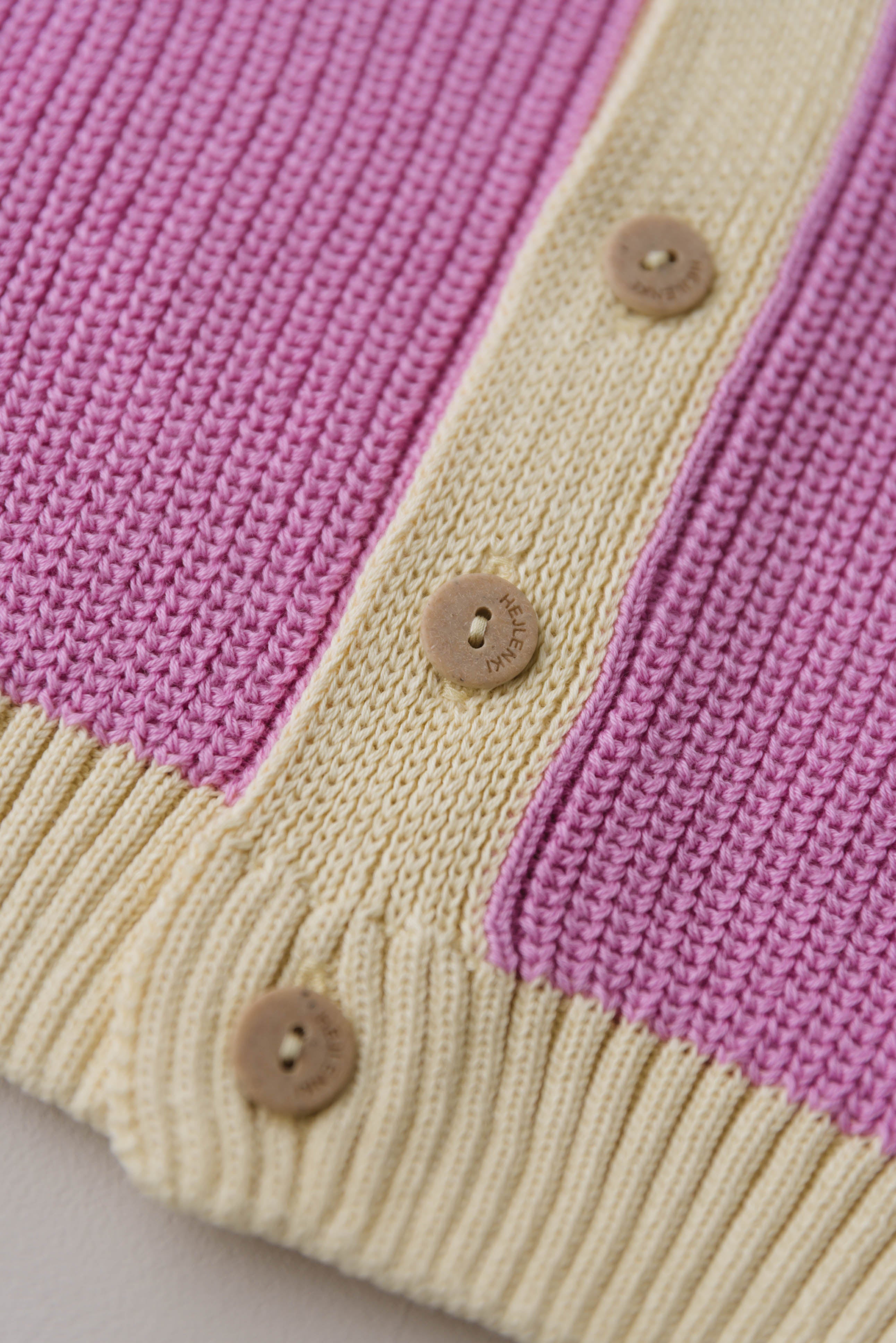 CHUNKY KNIT CARDIGAN CANDY/BUTTER