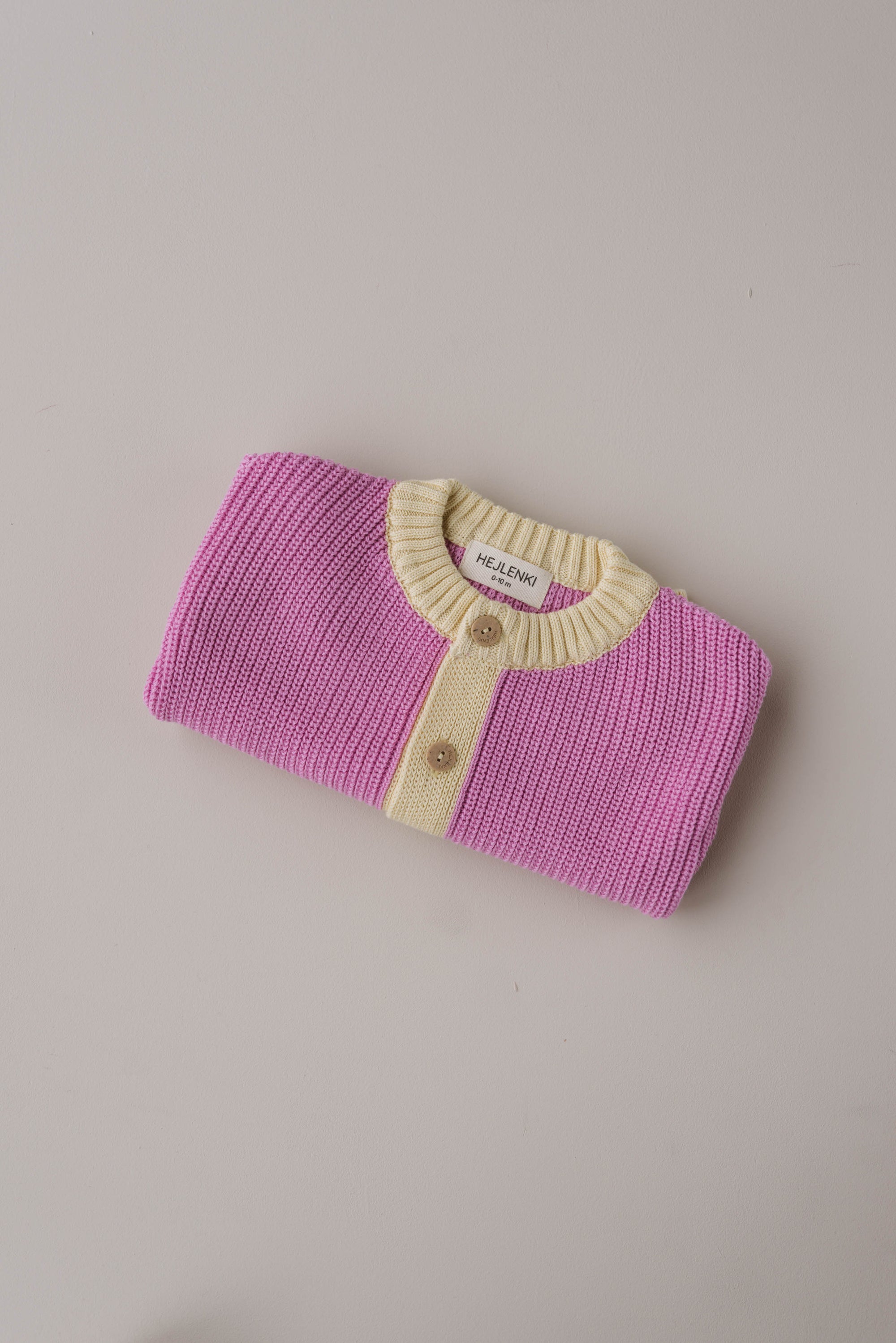 CHUNKY KNIT CARDIGAN CANDY/BUTTER