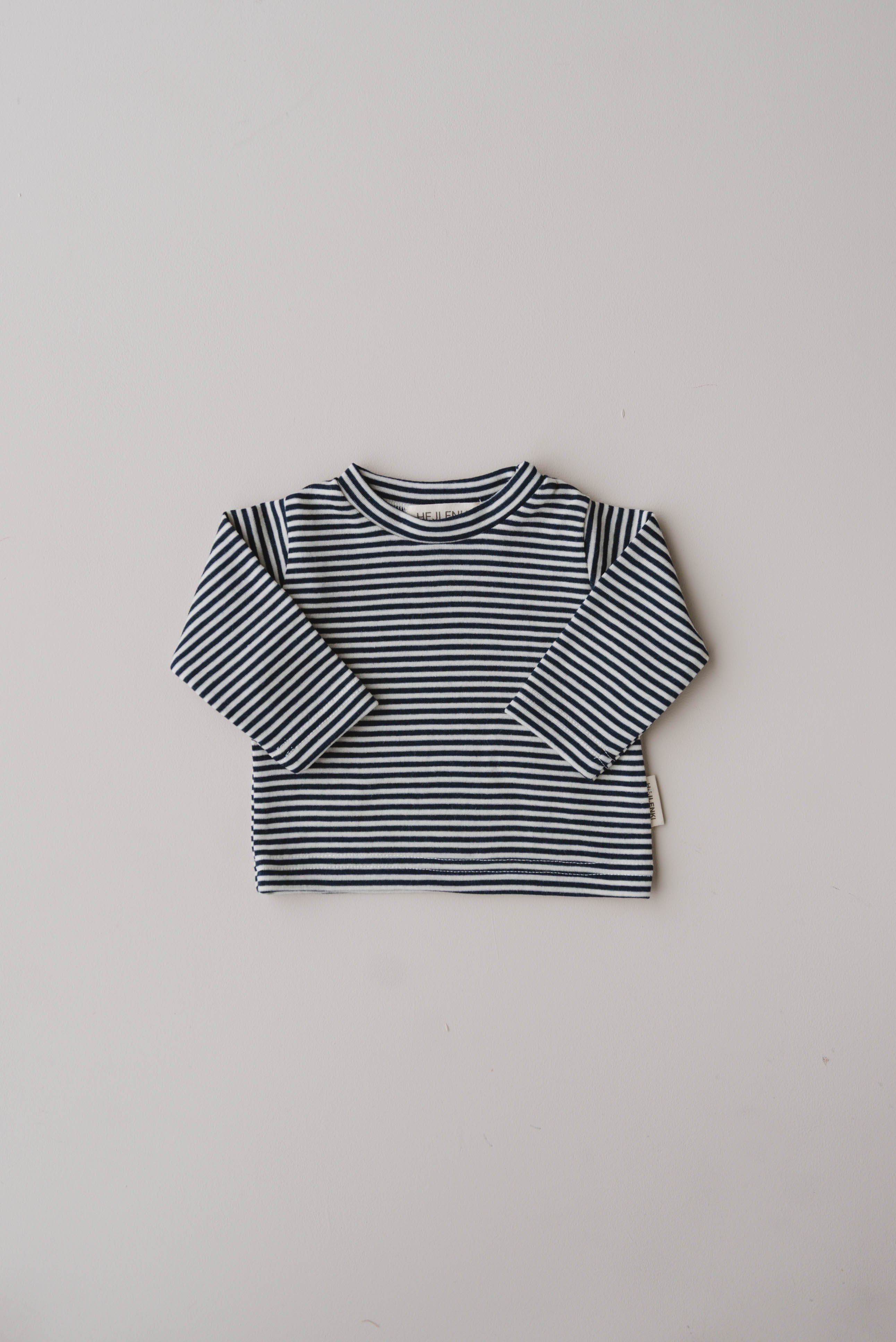 PURE WOOL LONGSLEEVE STRIPED MIDNIGHT