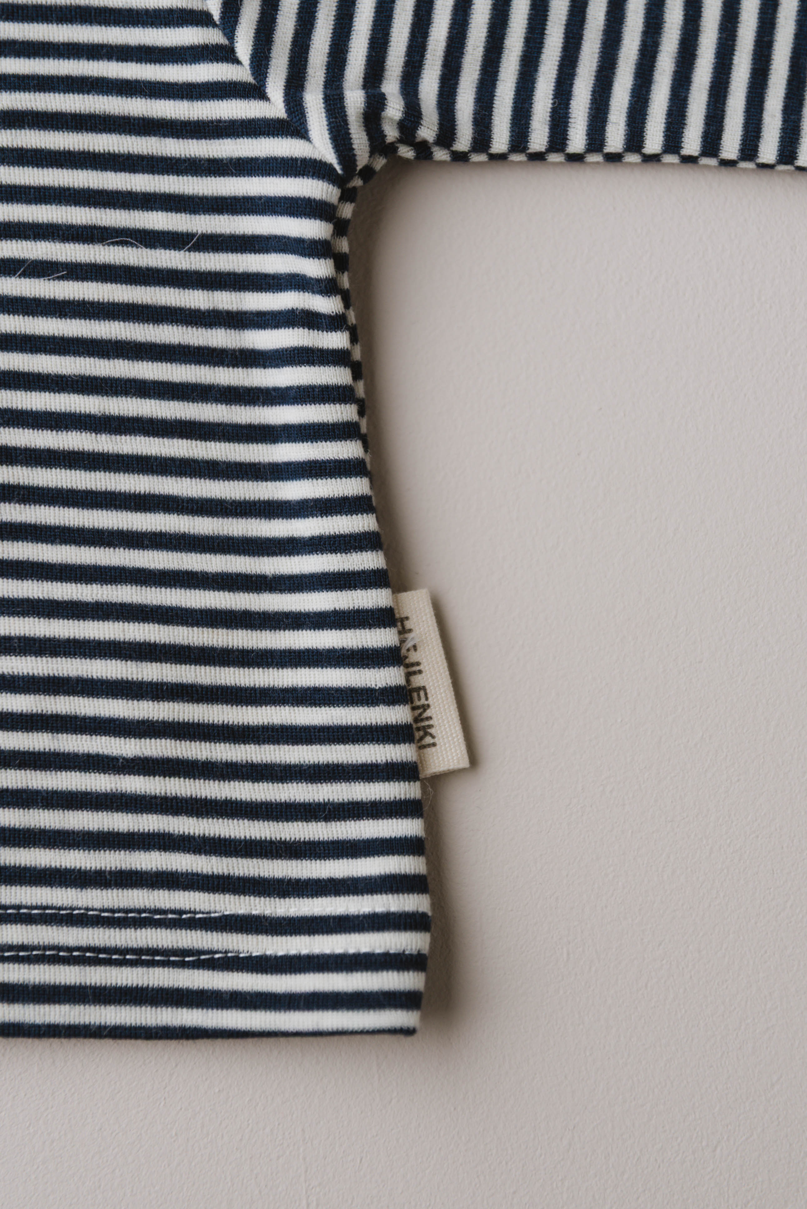 PURE WOOL LONGSLEEVE STRIPED MIDNIGHT