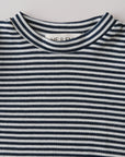 PURE WOOL LONGSLEEVE STRIPED MIDNIGHT
