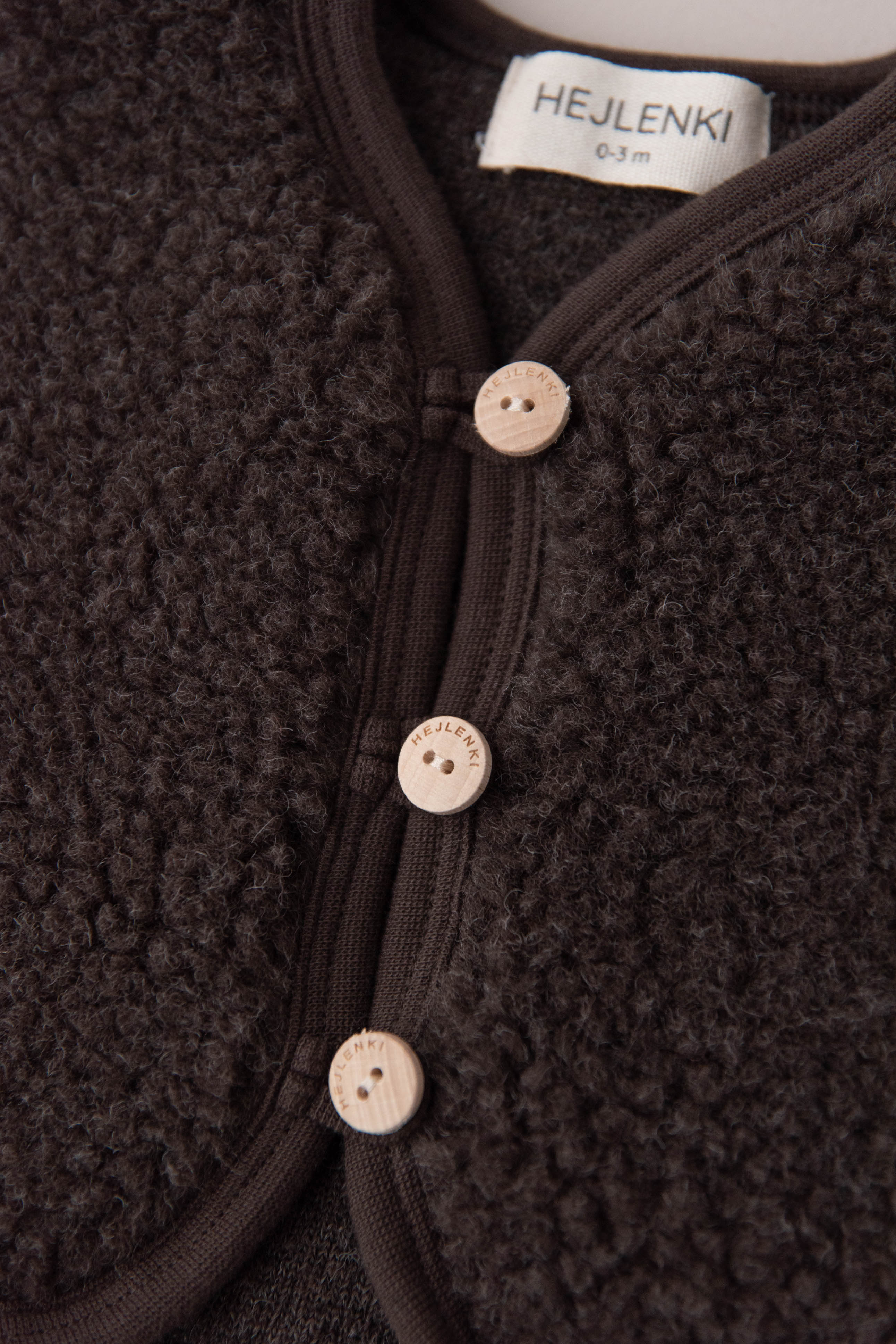 MERINO TEDDY VEST BROWN