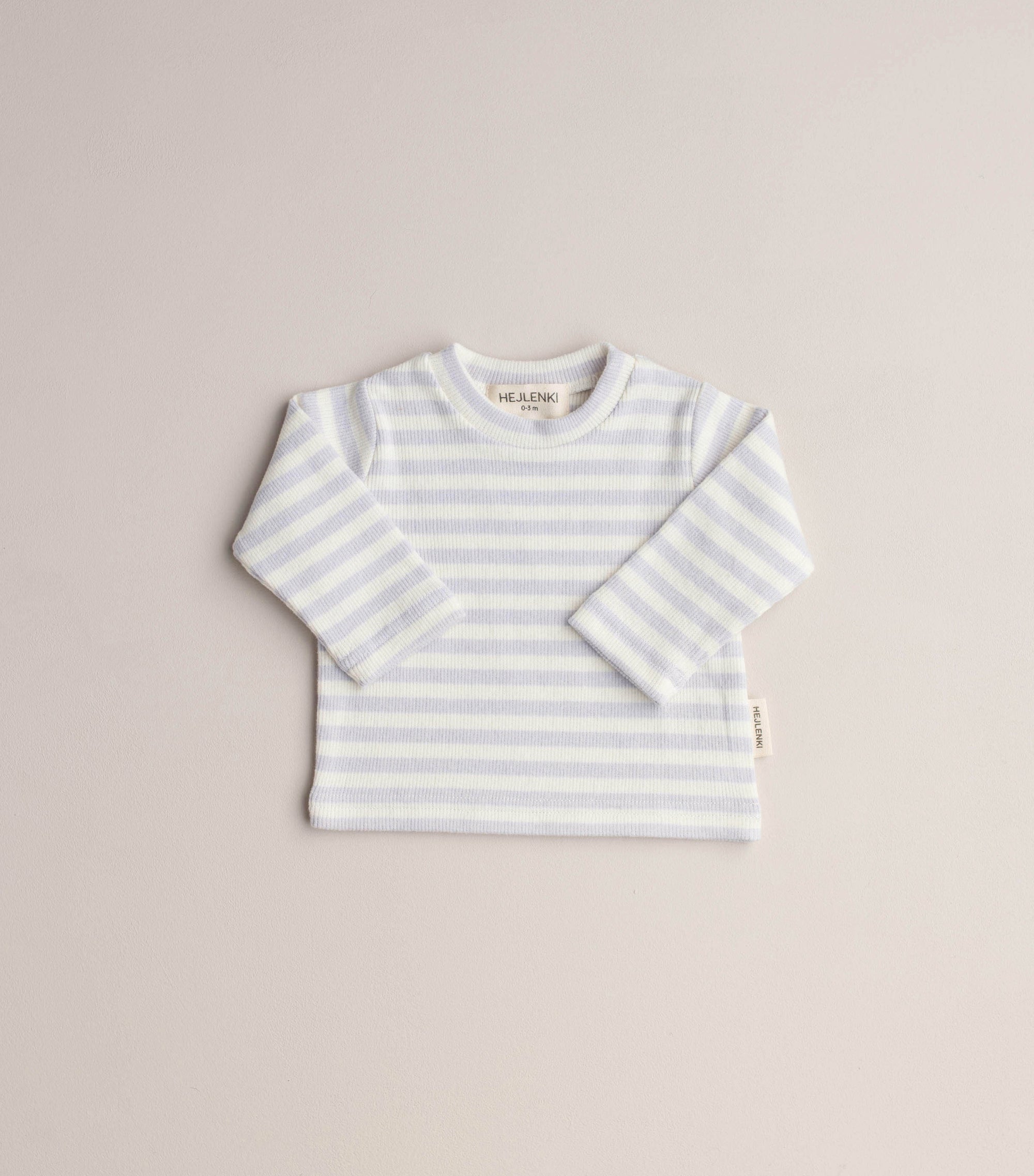 SOFT RIB LONGSLEEVE STRIPED LAVENDER MILK