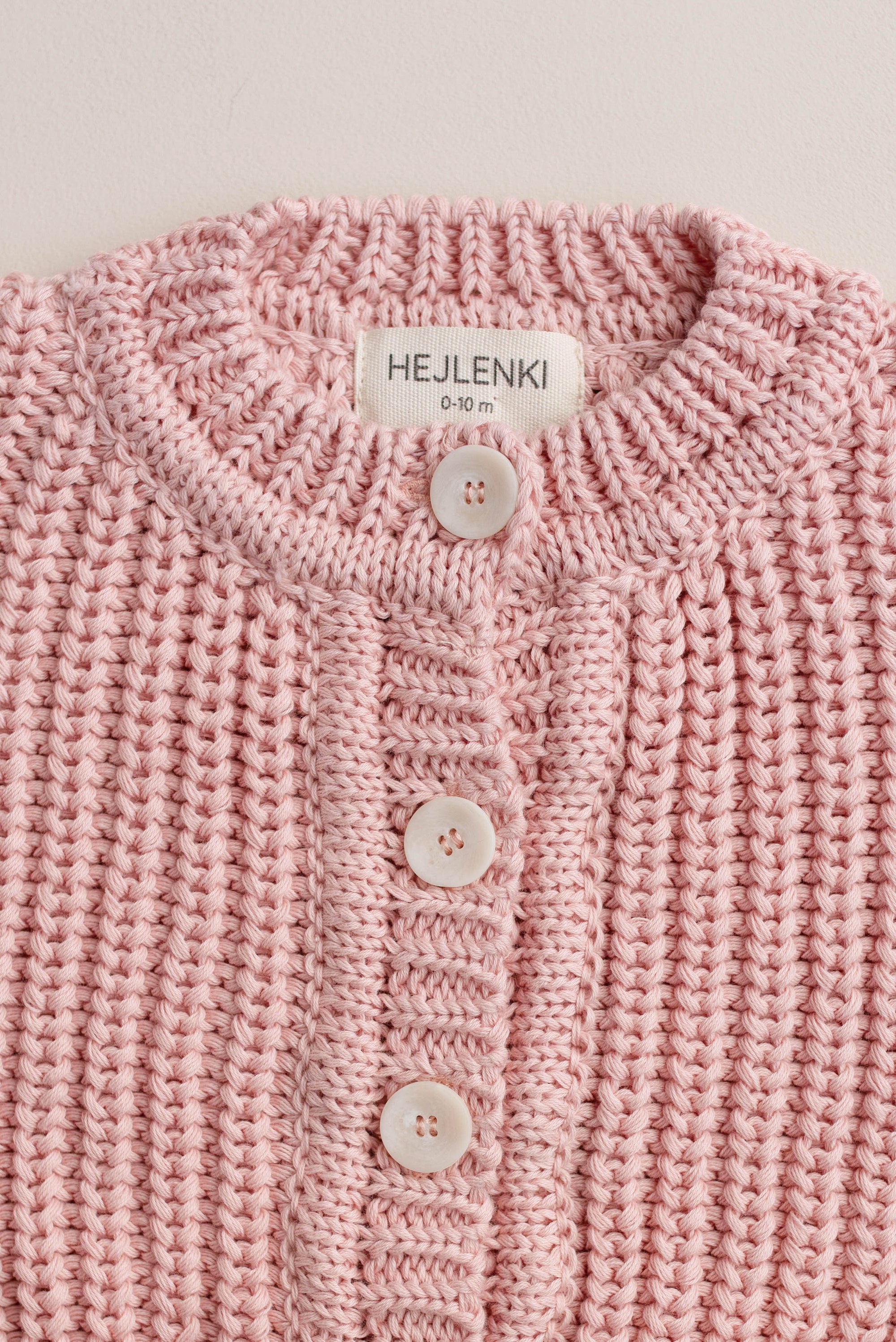CHUNKY KNIT CARDIGAN MELON MOUSSE