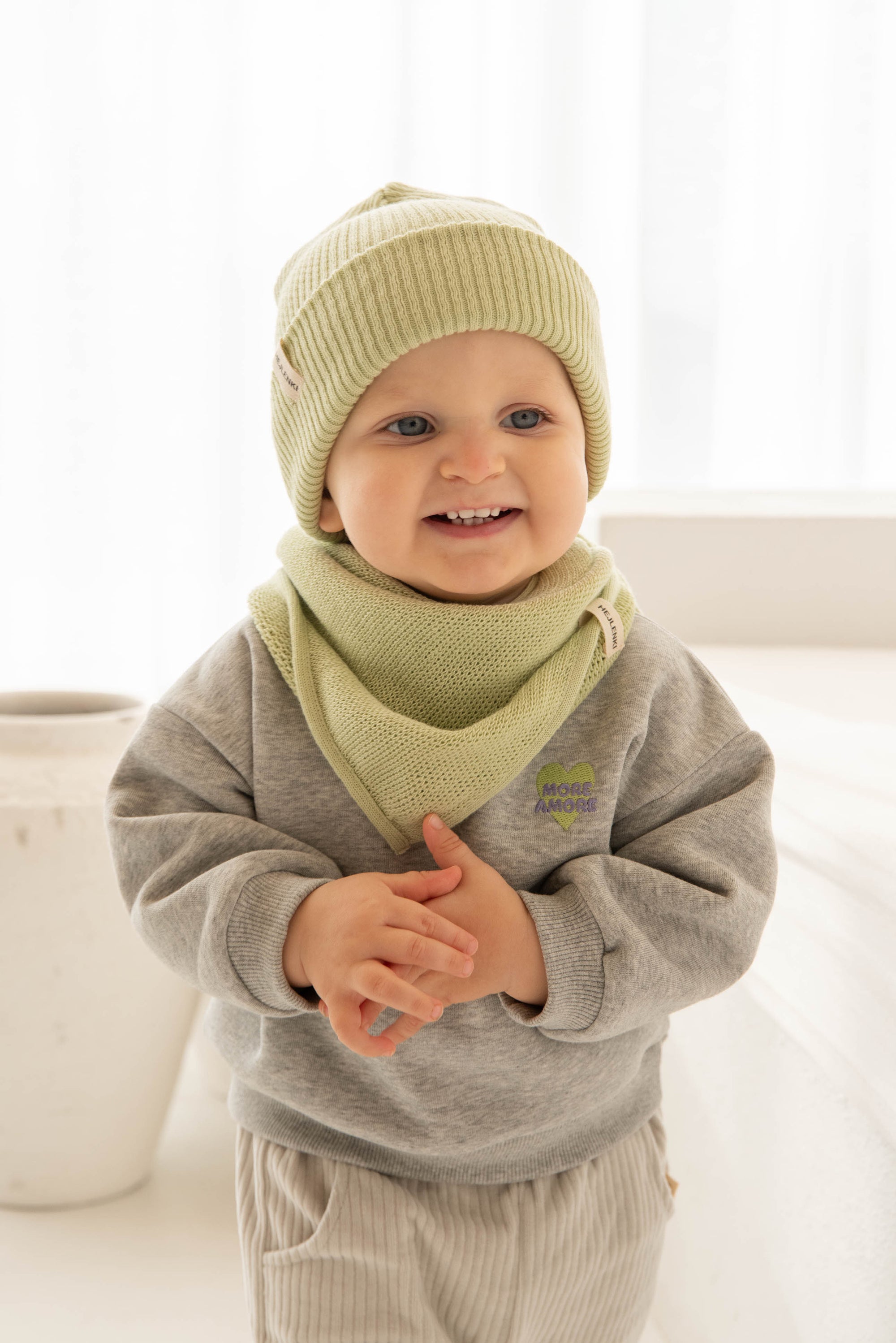 KNIT SCARF MATCHA MILK